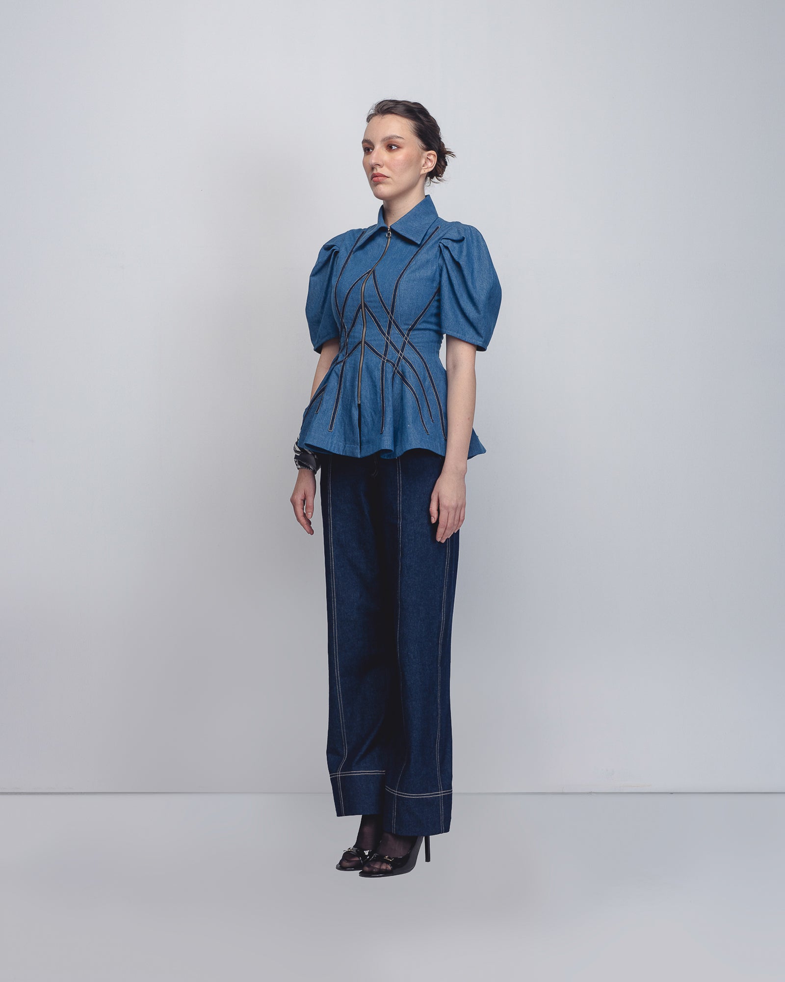 Spirale Denim Top