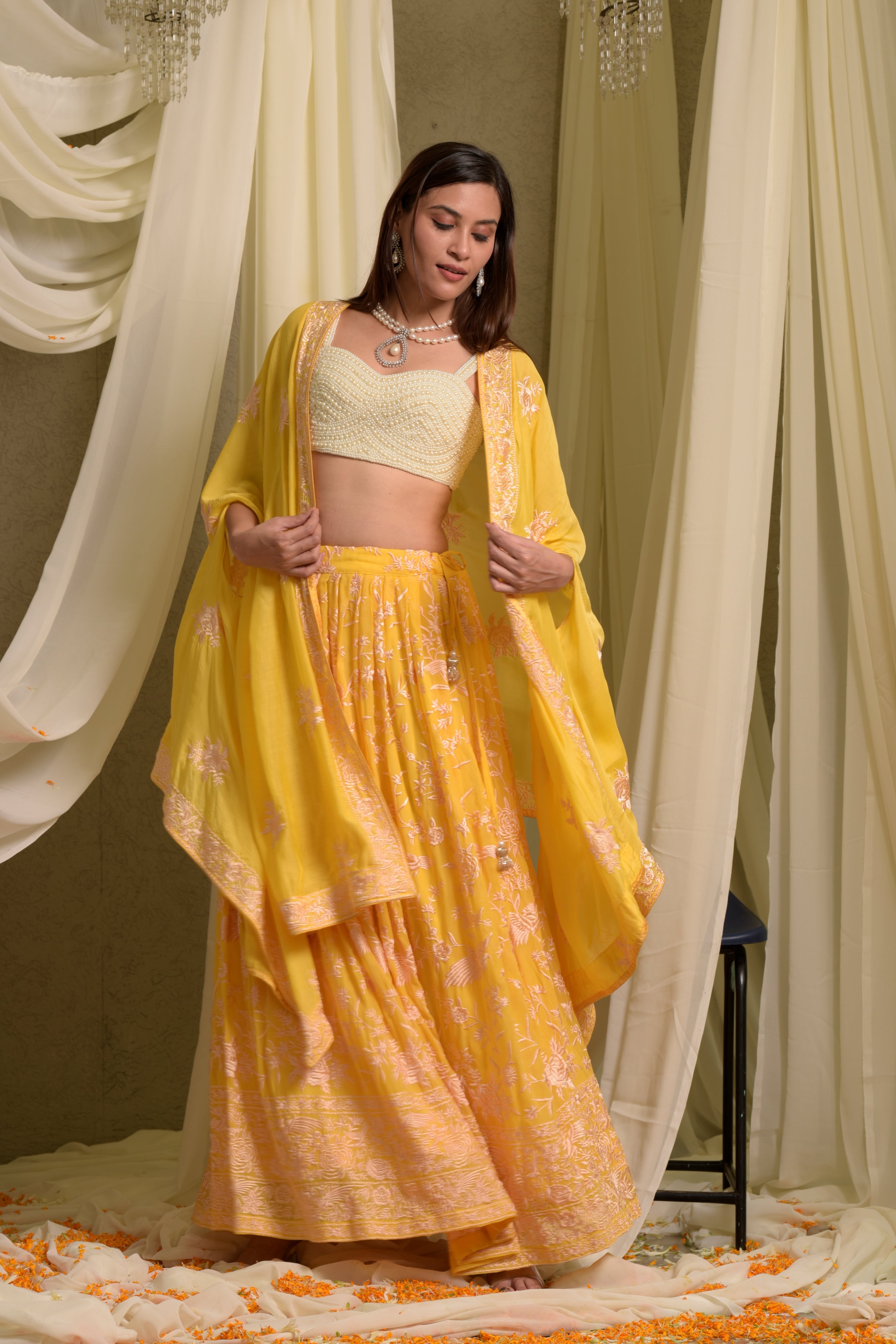 Reyna Gara Glazed Ghagra