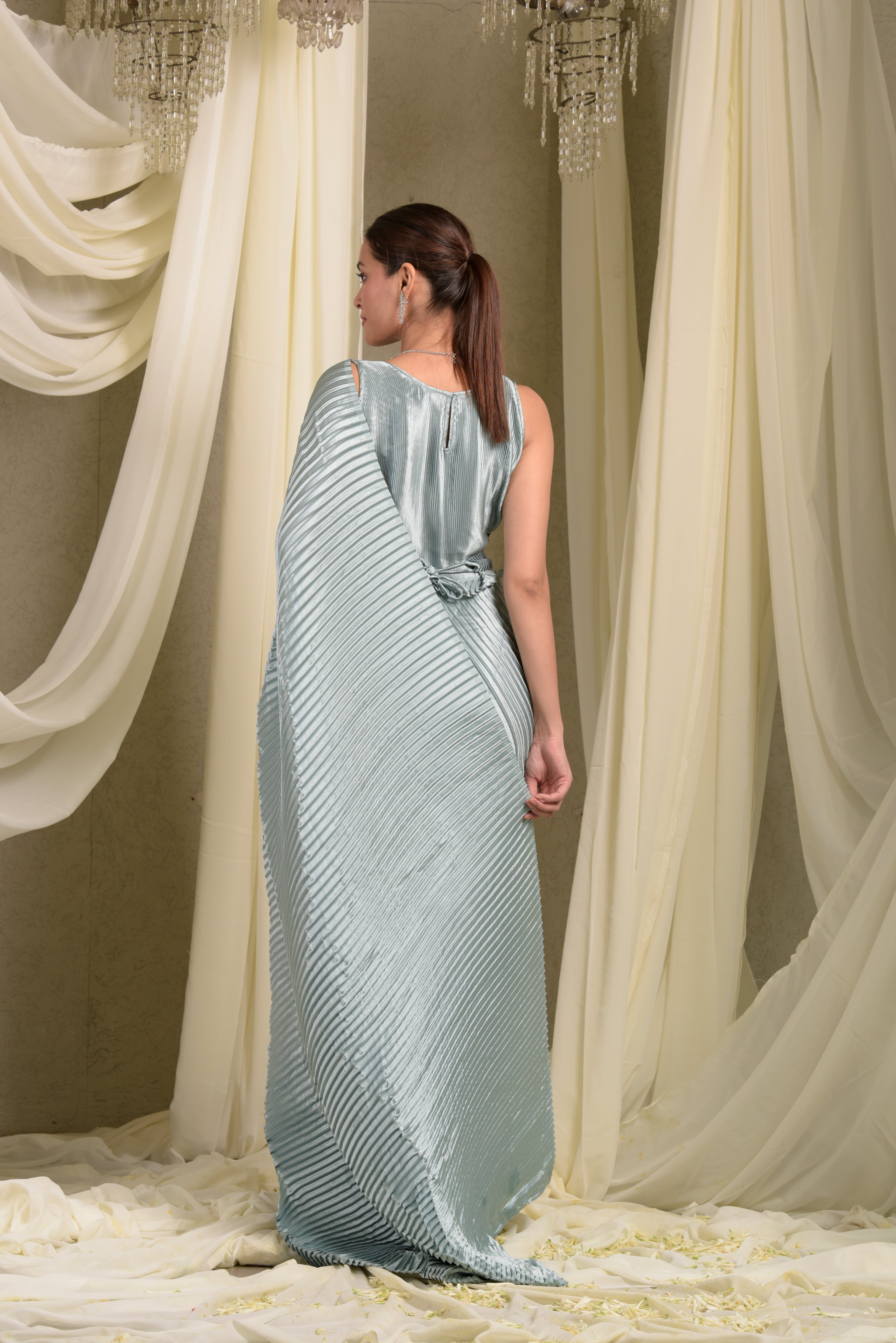 Classy Pleated Gown Saree