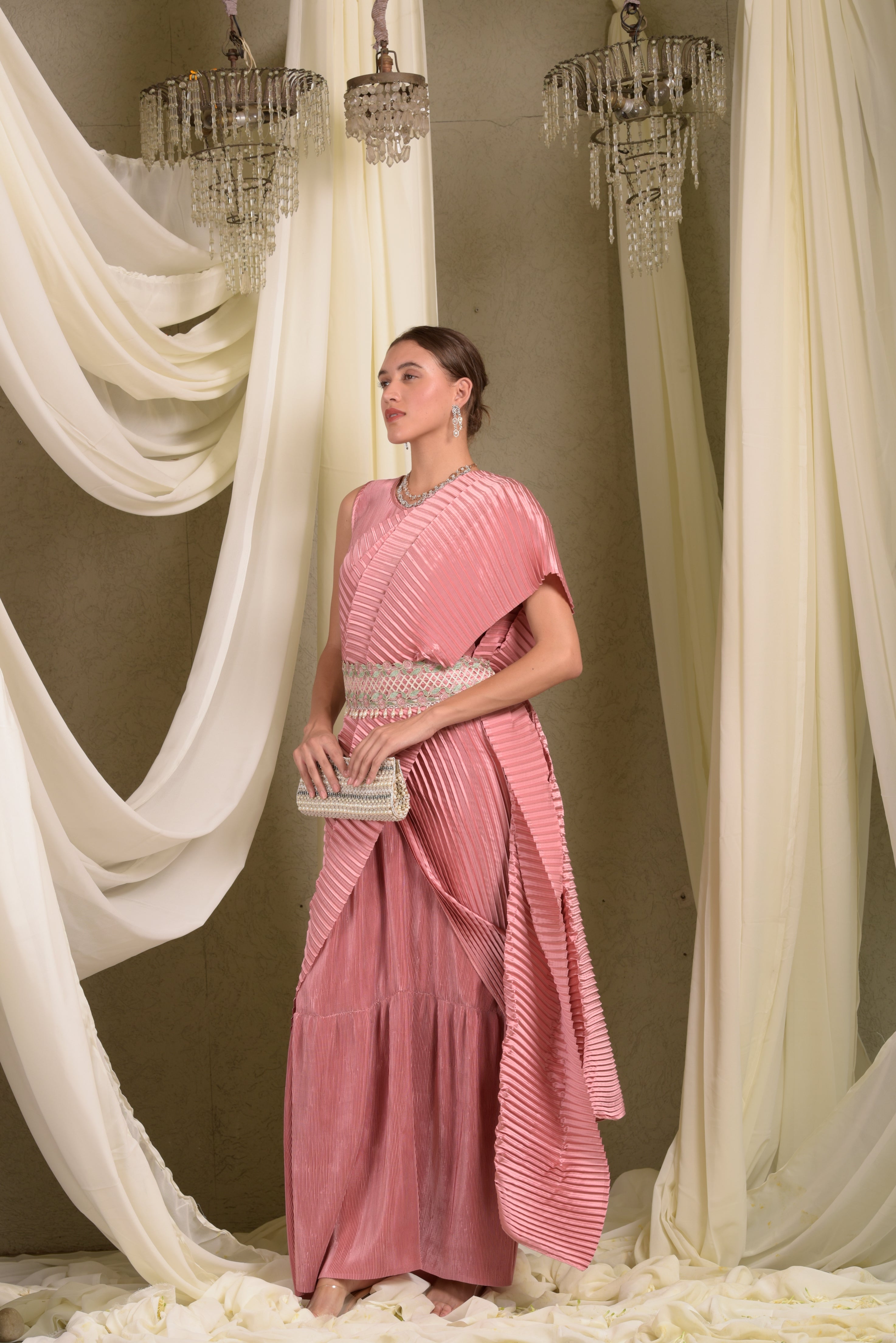 Classy Pleated Saree