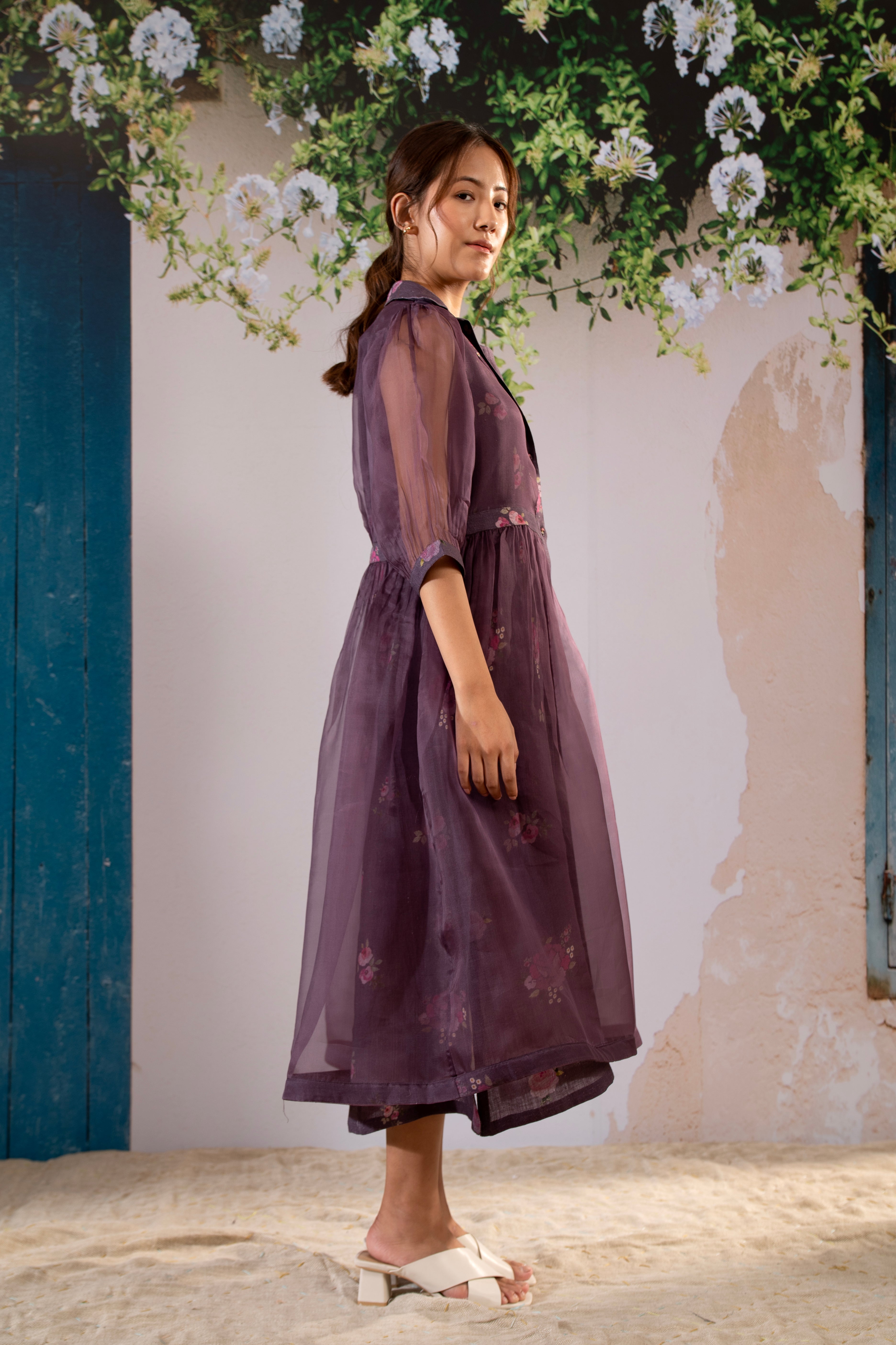 Purple Scarlett Digital Print Dress