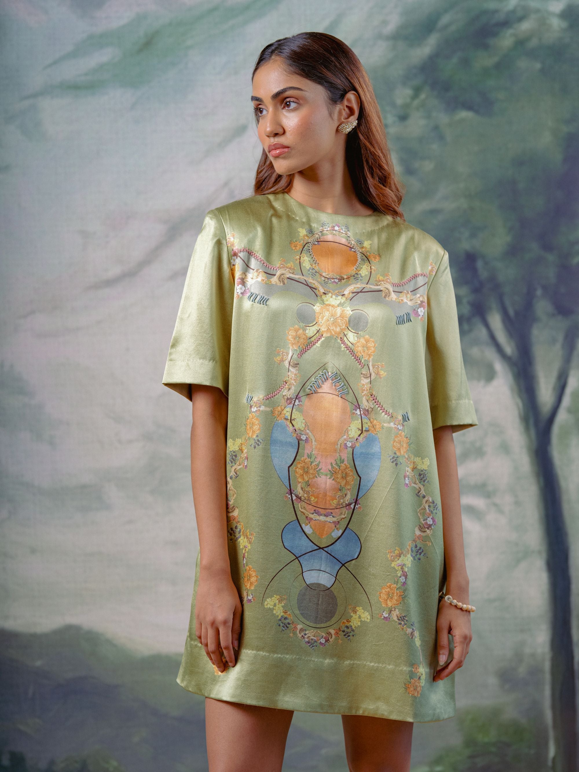 Printed Silk Dress