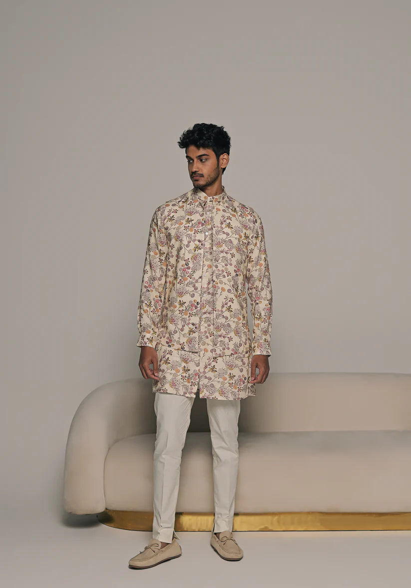 Crema Bundi With Matching Kurta Pajama Set