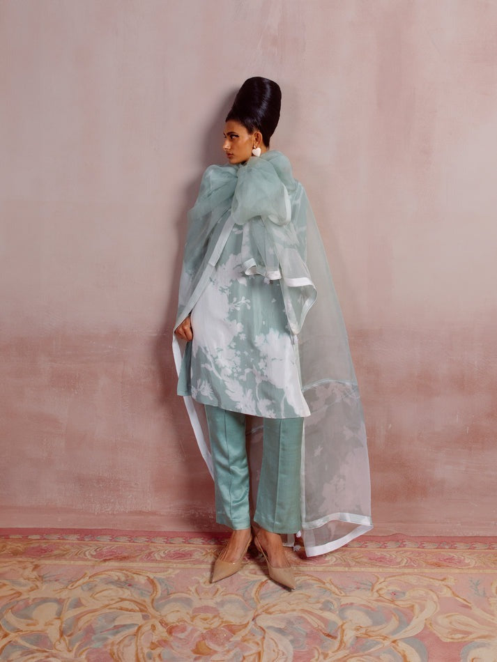 Topaz Green Printed Kurta Set