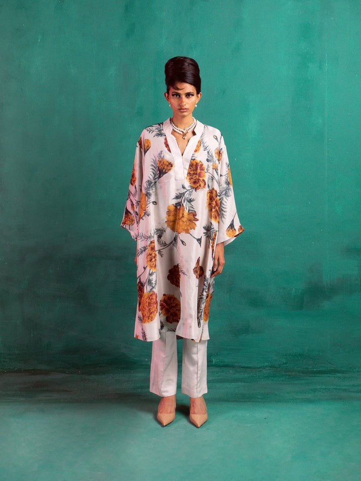 Peony Ivory Printed Kurta Set