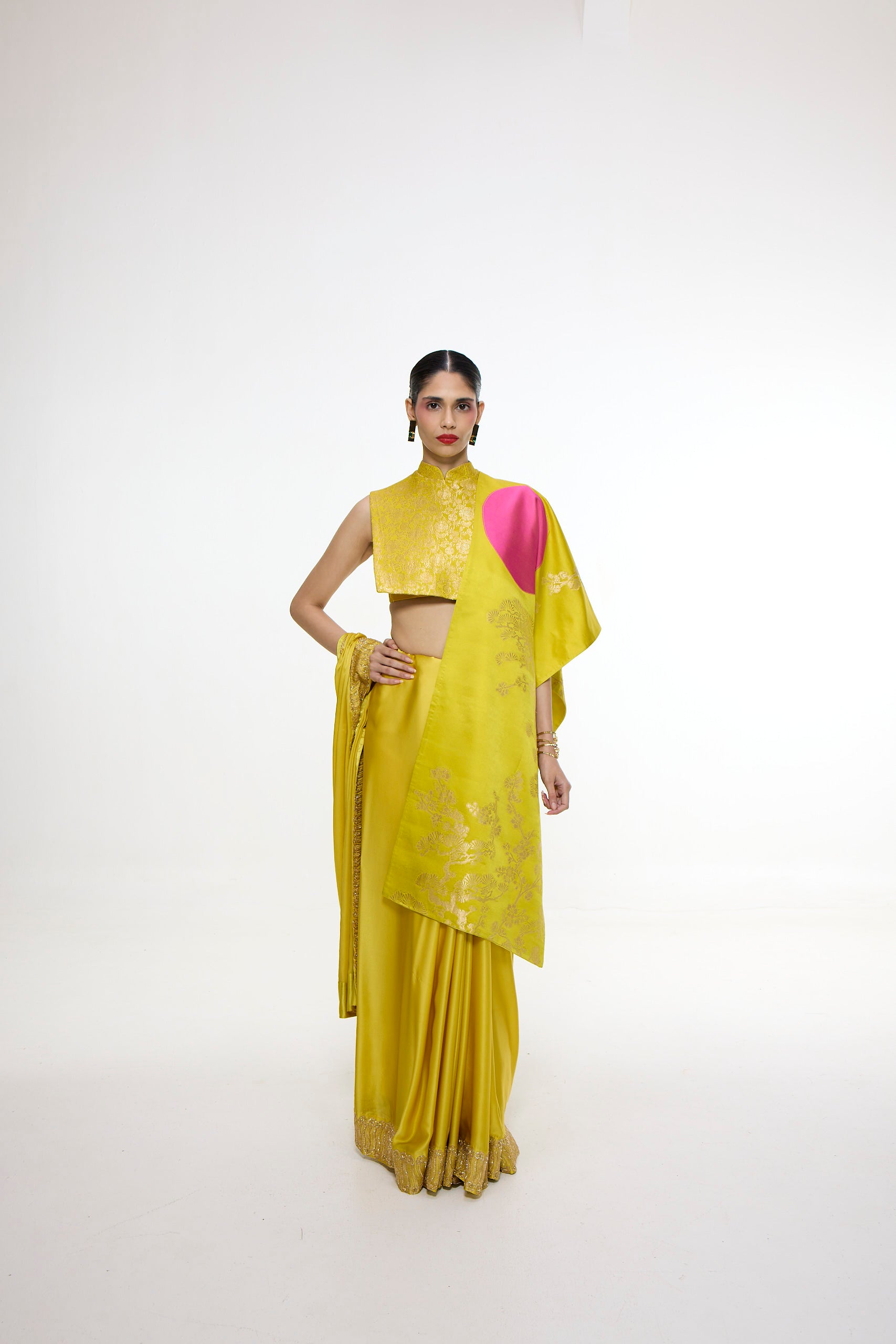 Handwoven Canary Yellow Silk Shawl