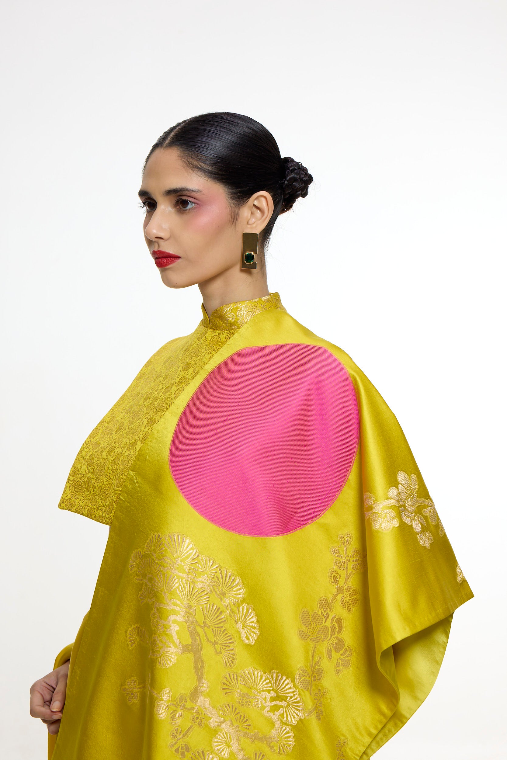 Handwoven Canary Yellow Silk Shawl
