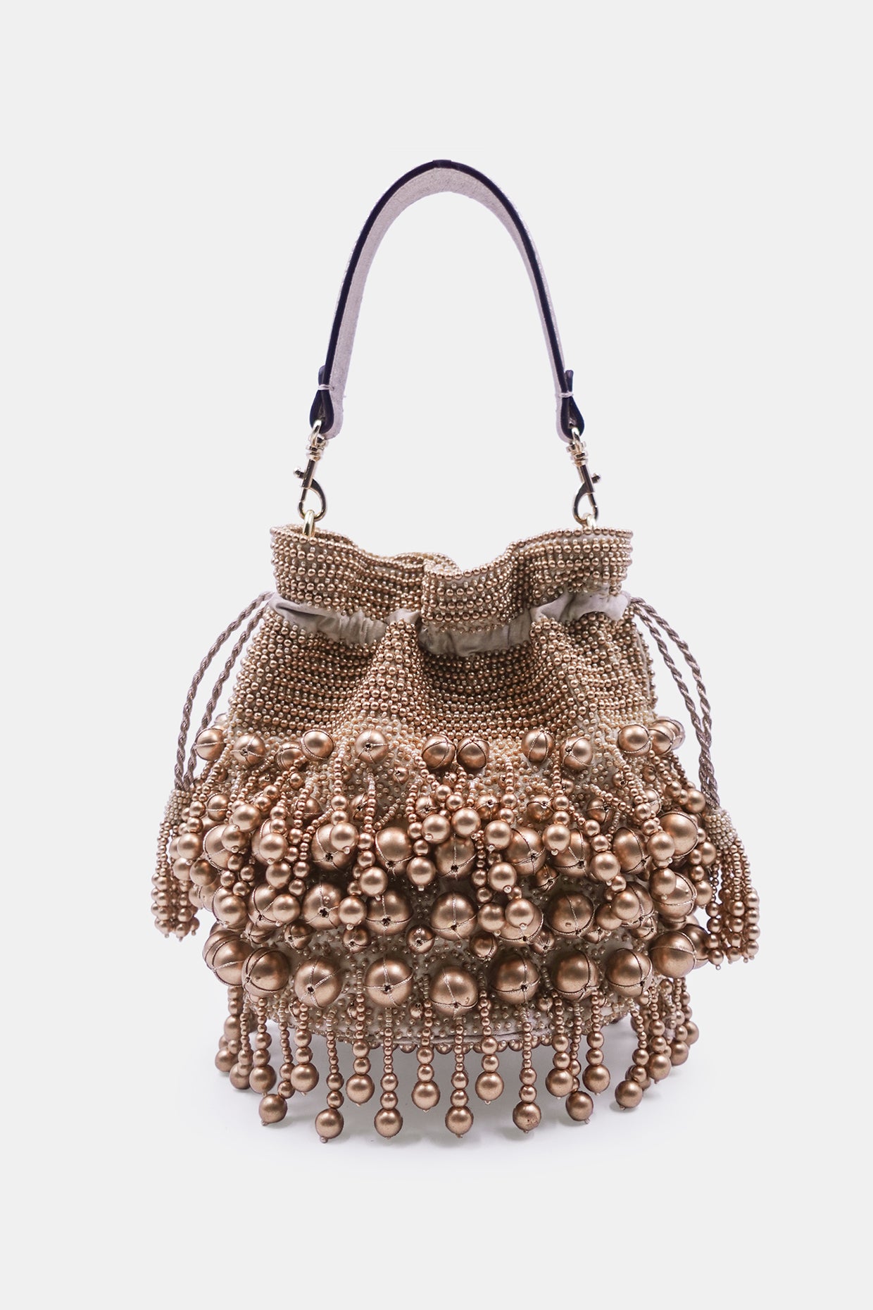 Golden Potli Bag With Drawstring