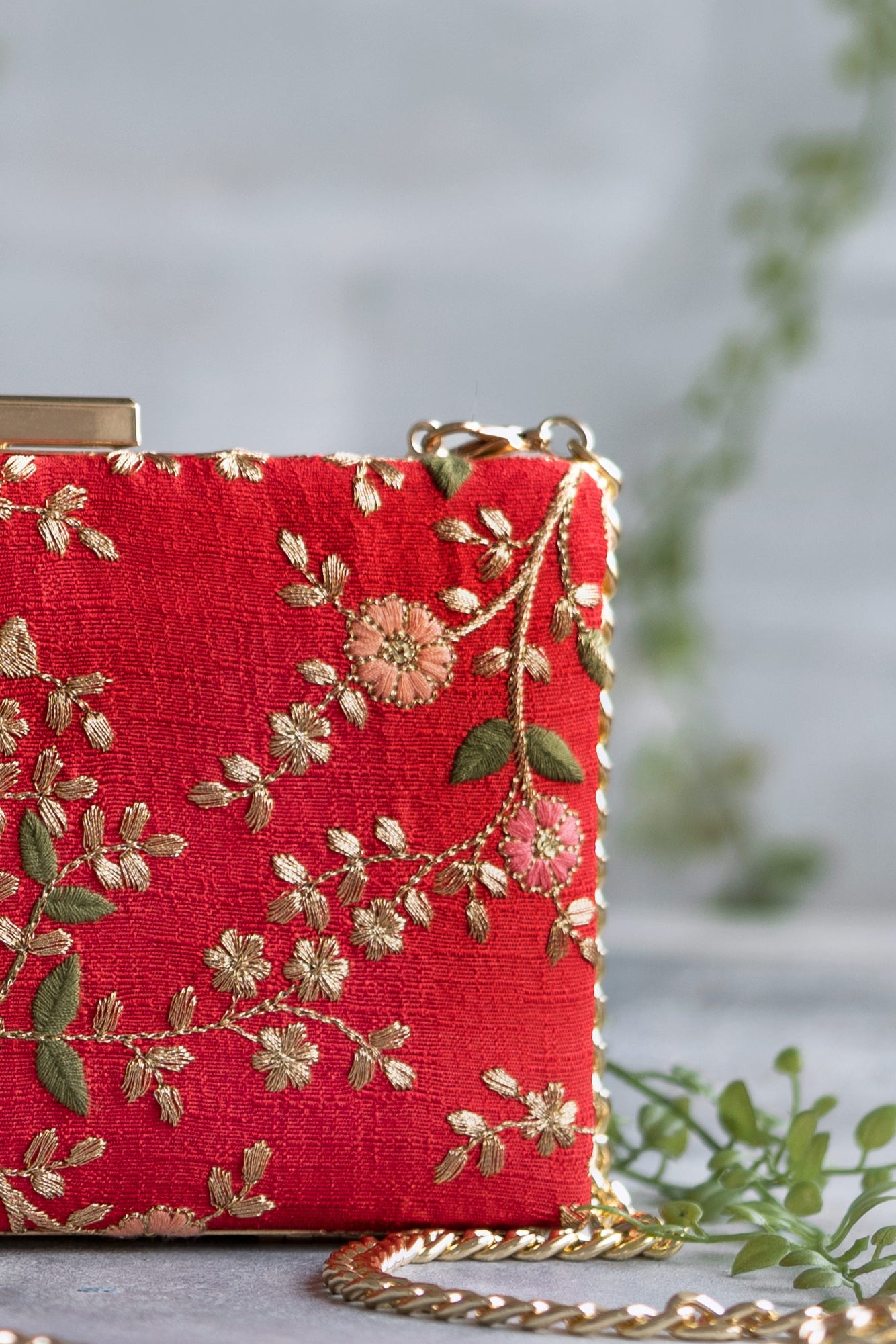 Buy Red Silk Clutch (Handbag) for INR1399.50 | Biba India