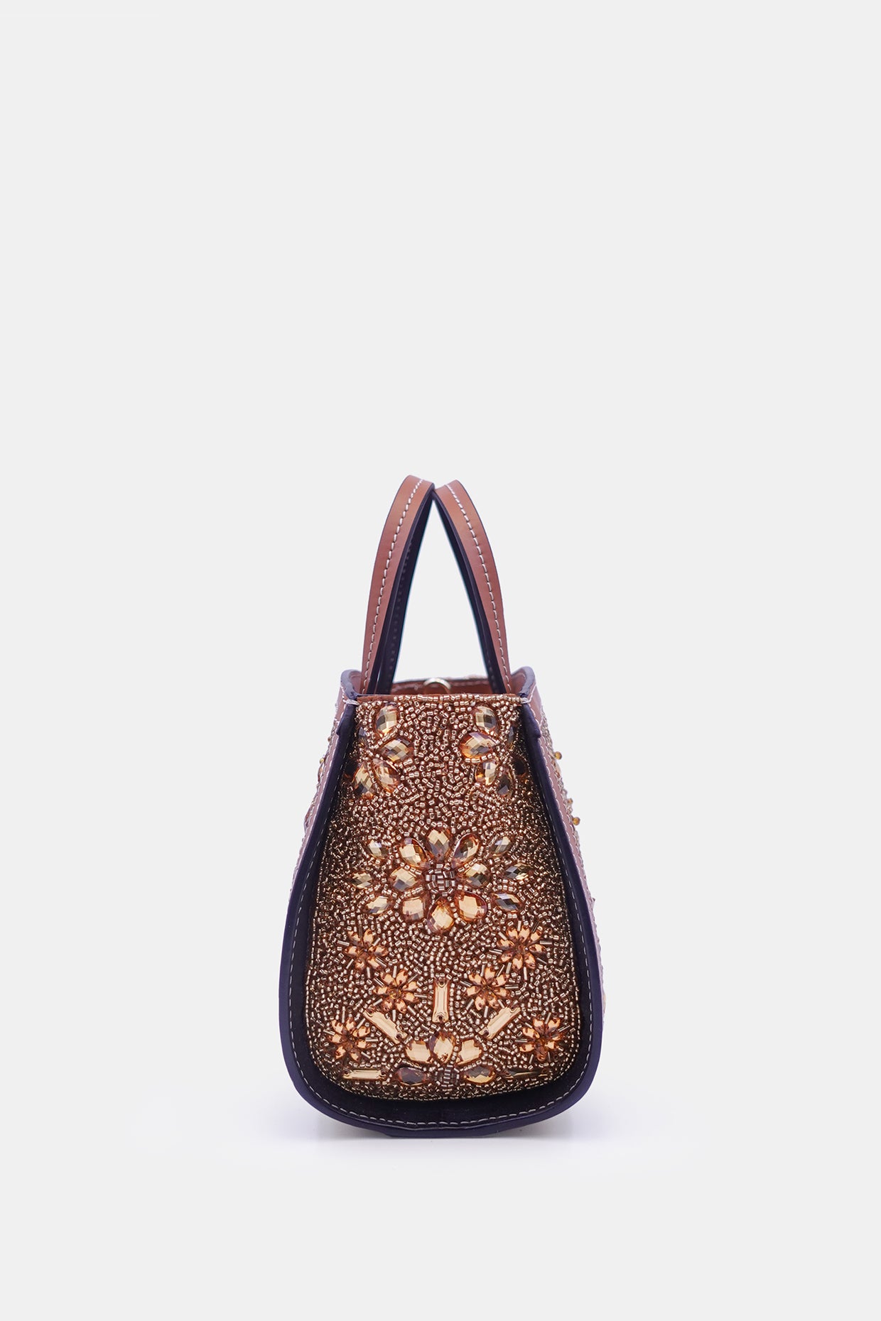 Hand-embroidered Gold Clutch Bag