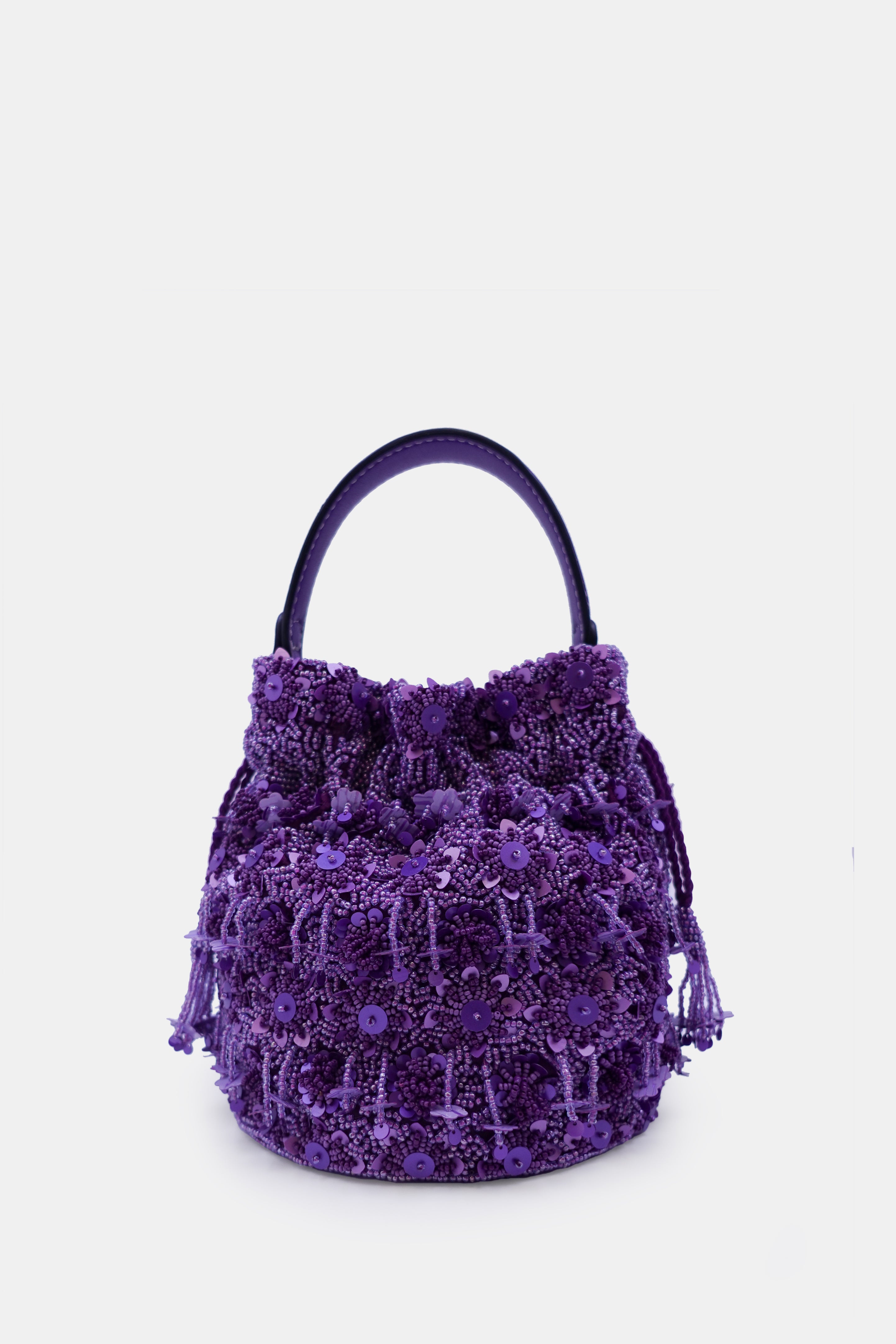 Hand Embroidered  Purple Potli Bag