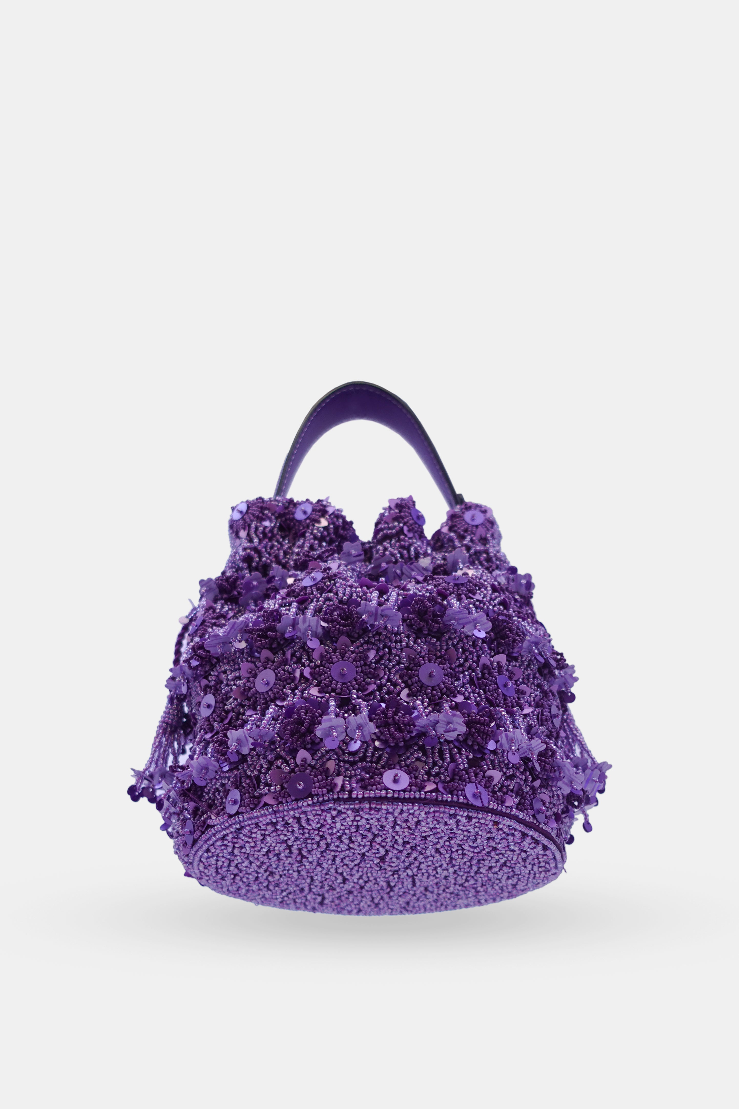 Hand Embroidered  Purple Potli Bag