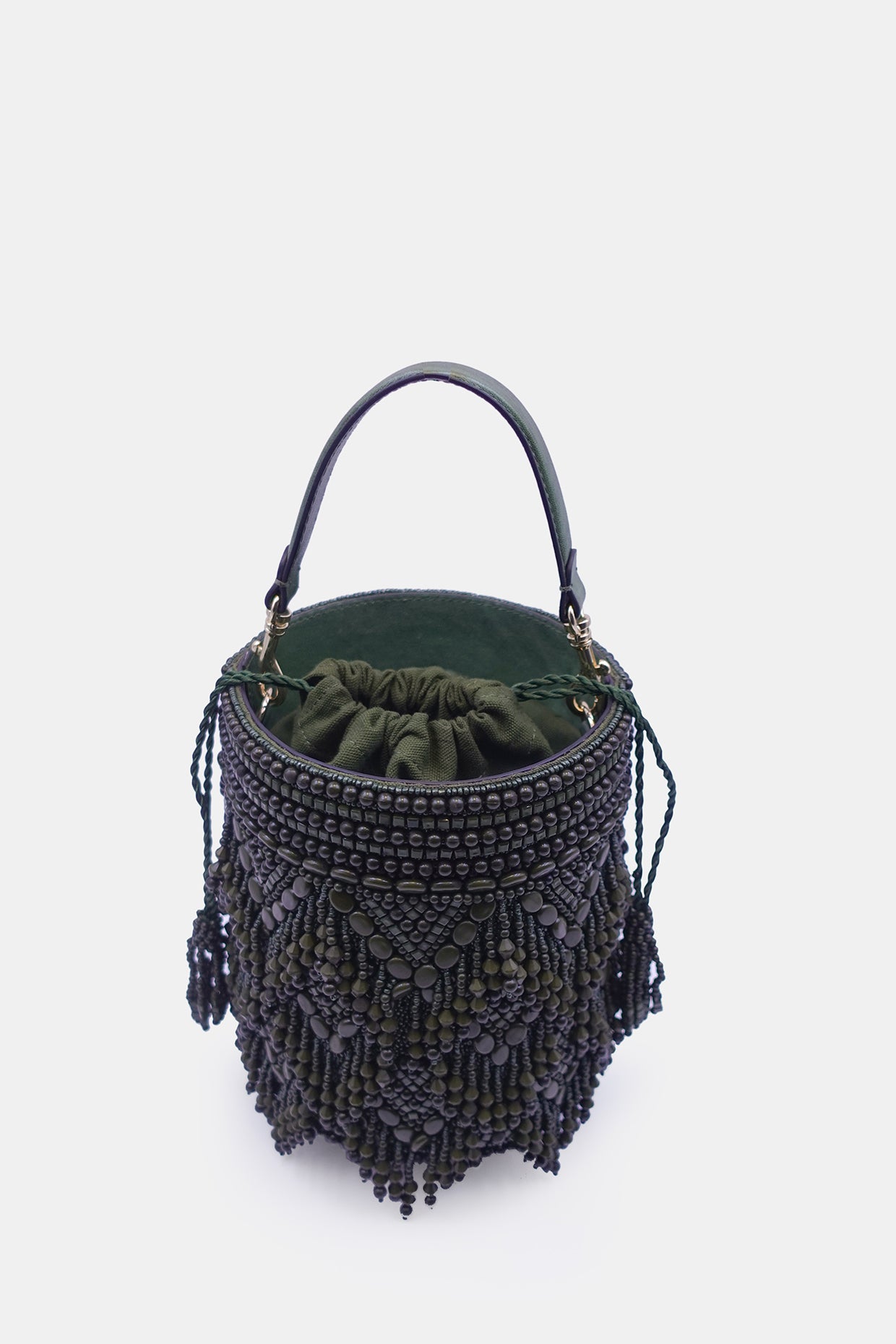 Handcrafted Olive Green Potli Bag