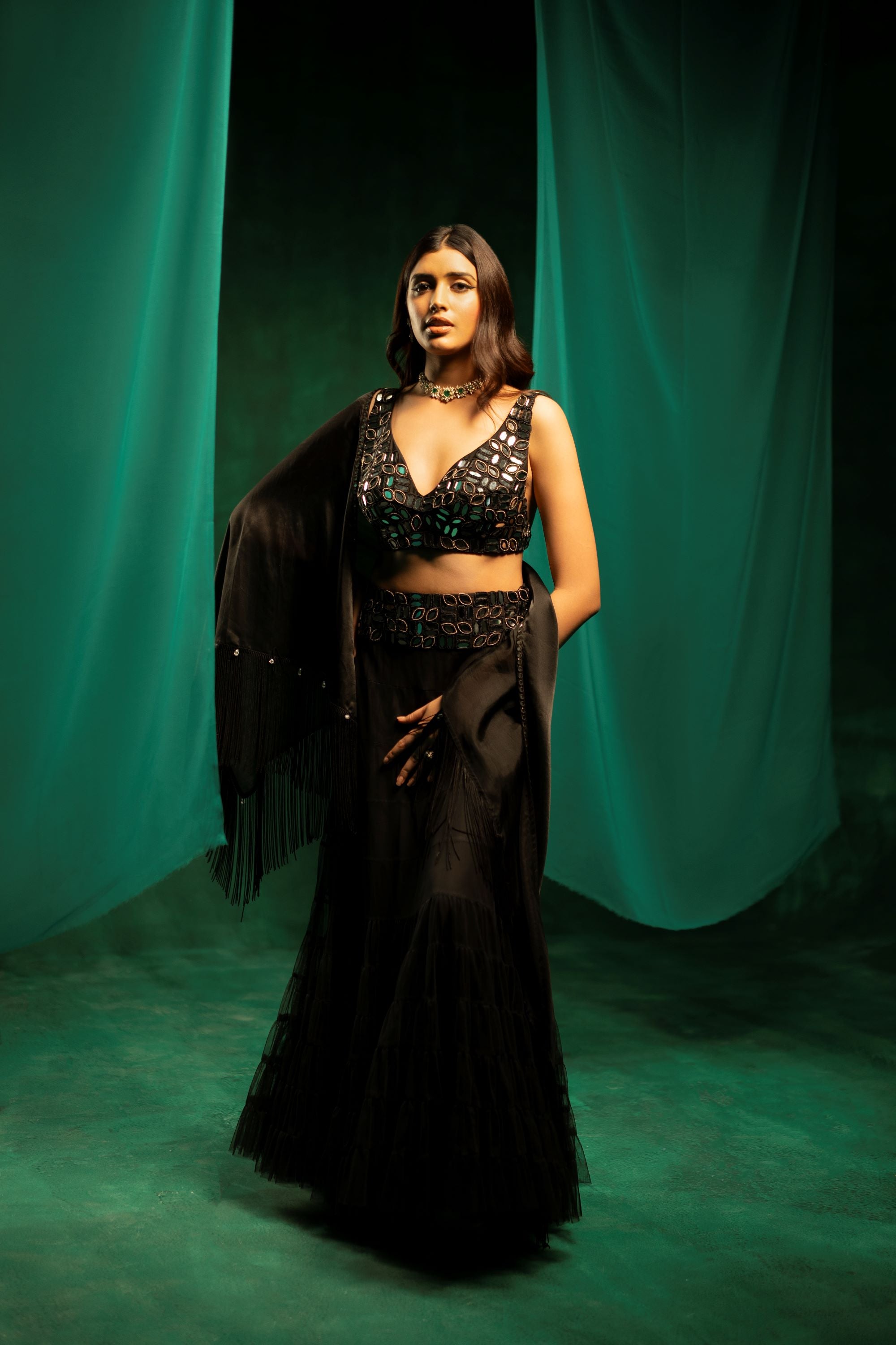 Mrunal Thakur Blazes In Black Lehenga | cinejosh.com