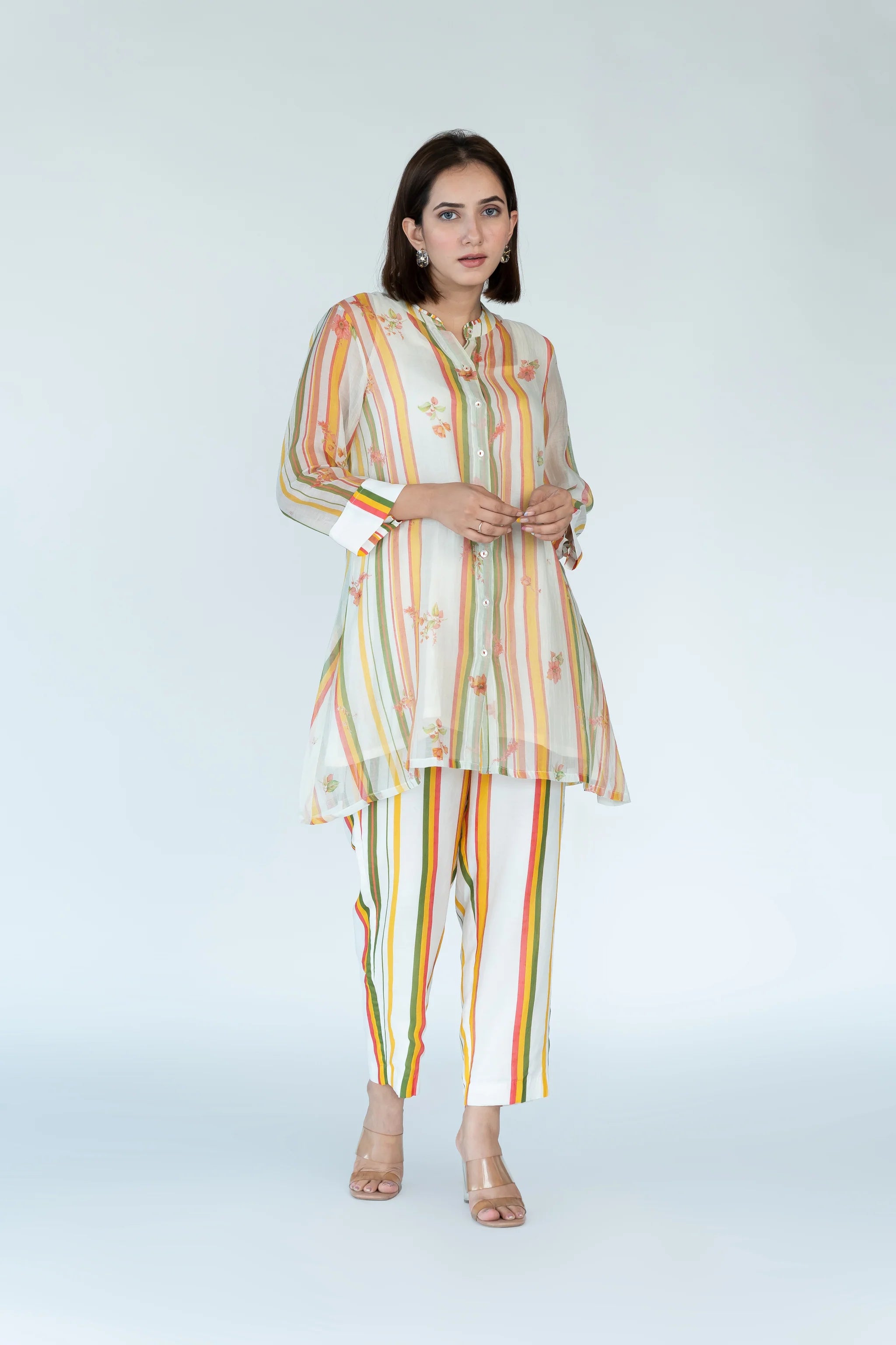 Summer Chanderi Coord Set With Inner