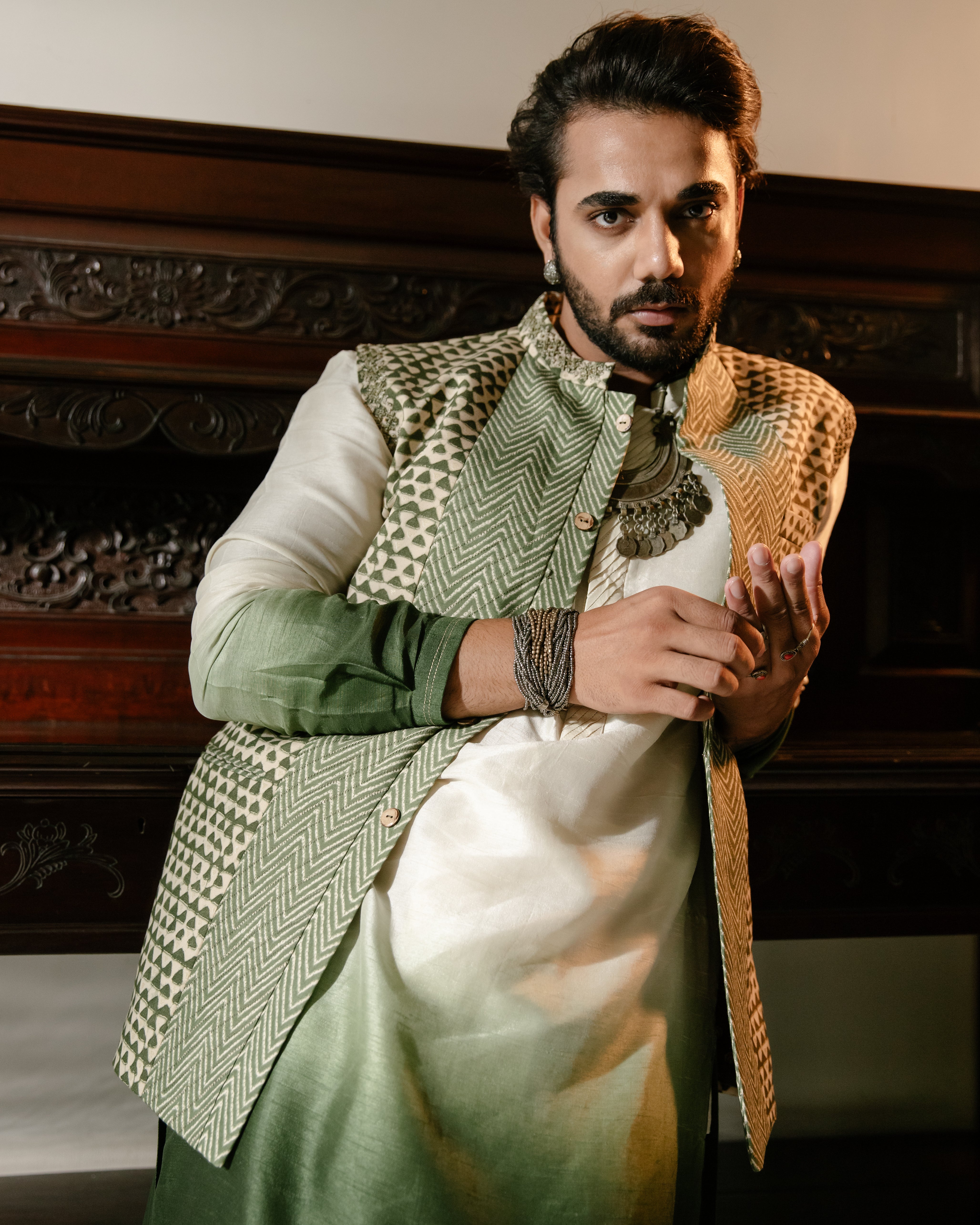 Angad Embroidered Nehru Jacket