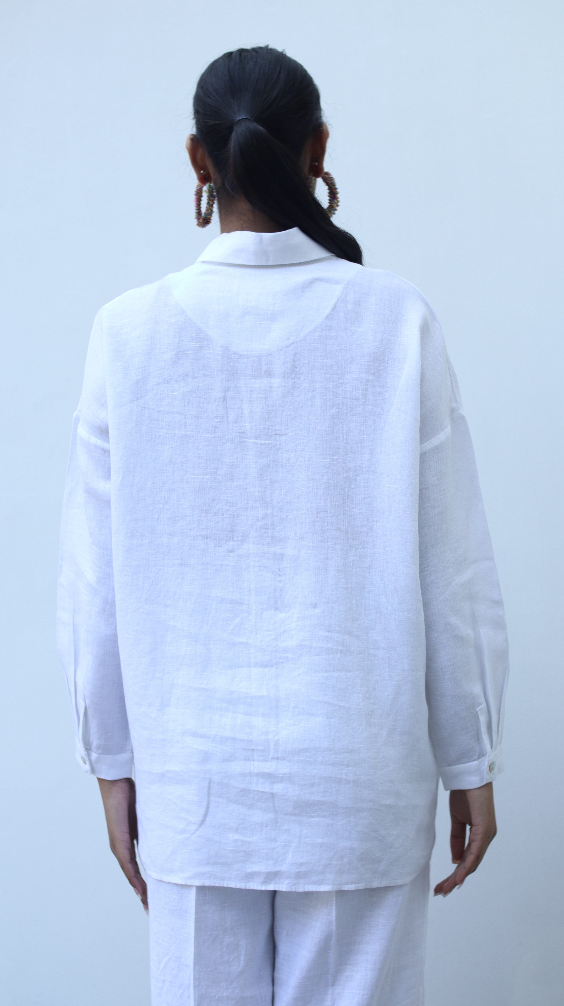 White Embroidered  Shirt