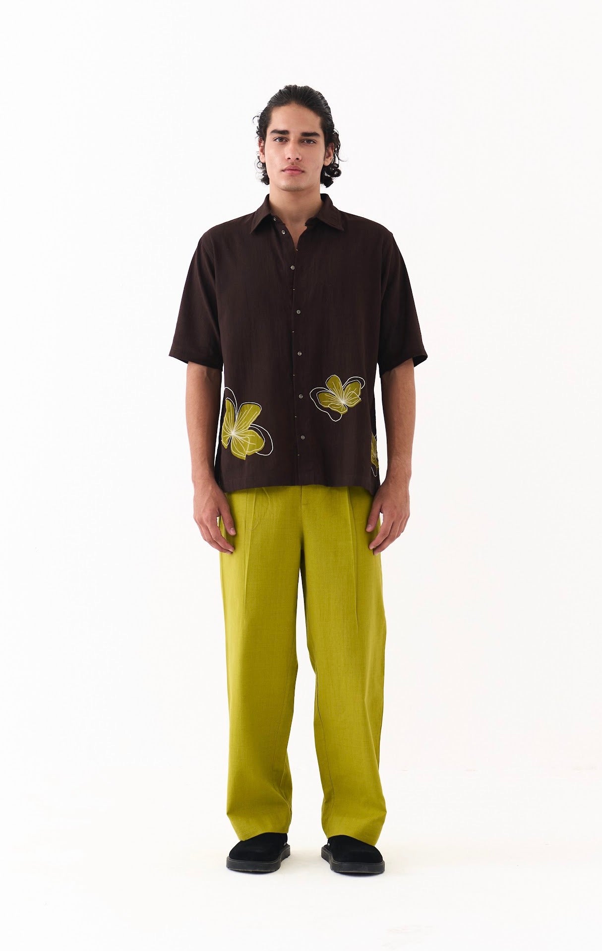 Floral Reverse Applique Shirt  Co-ord