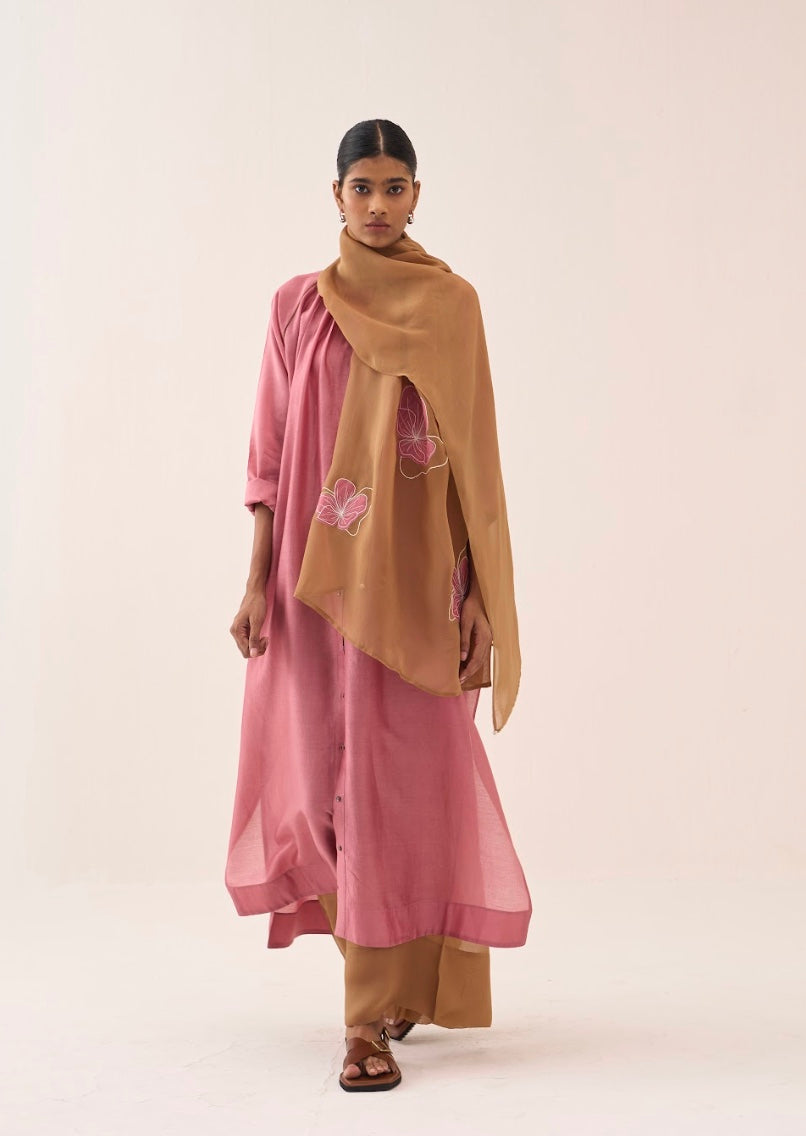 Gather Neck Shirt Co-ord (set Of 3)