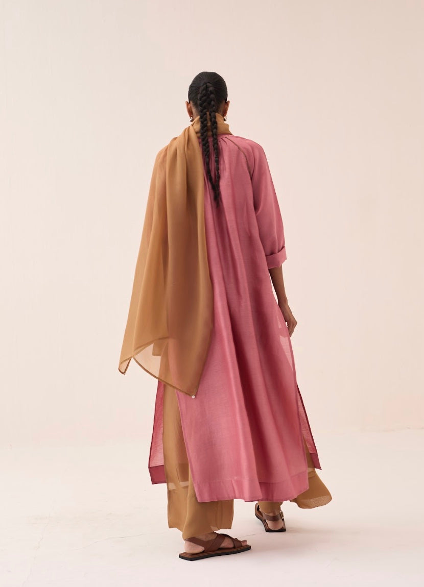 Gather Neck Shirt Co-ord (set Of 3)
