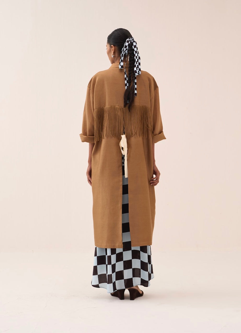 Back Tie Overlay  Jacket (set Of 2)