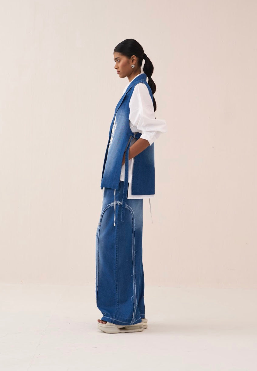 Denim Circle Waistcoat Co-ord (set Of 3)
