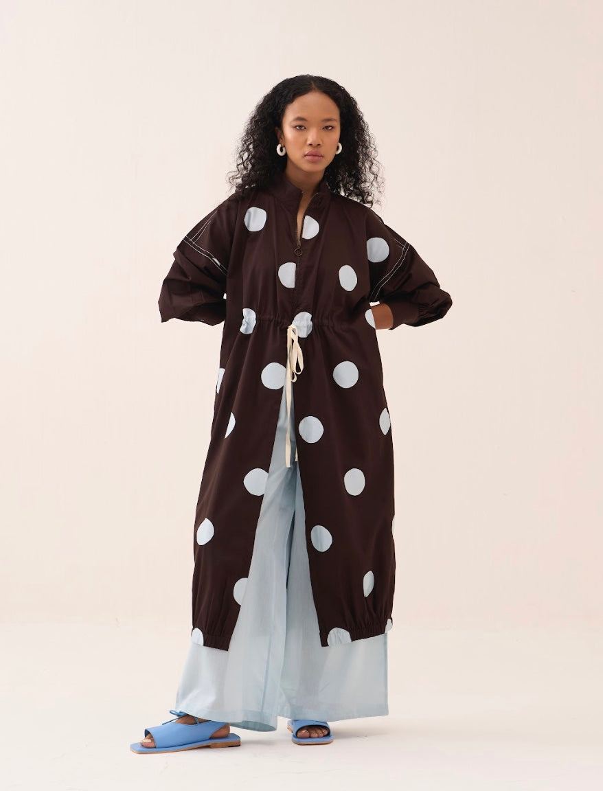 Polka Drawstring Tunic Co-ord (set Of 2)