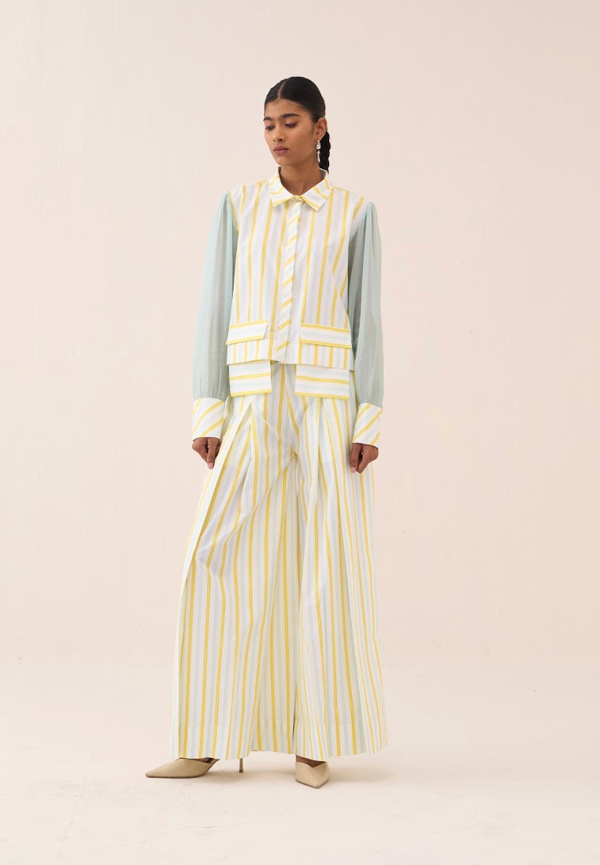 Crop Shirt Co-ord (set Of 2)
