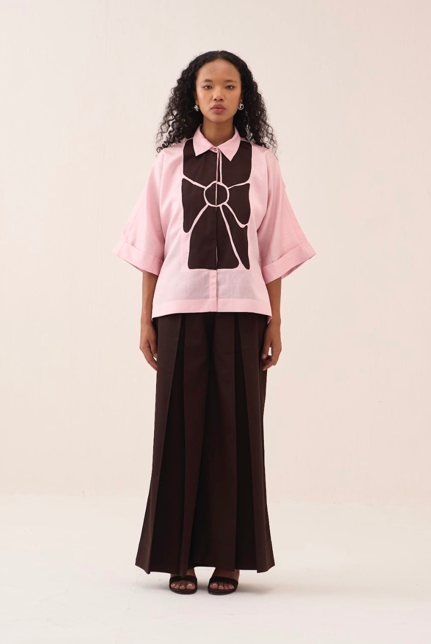 Floral Applique Shirt 
co-ord (set Of 2)