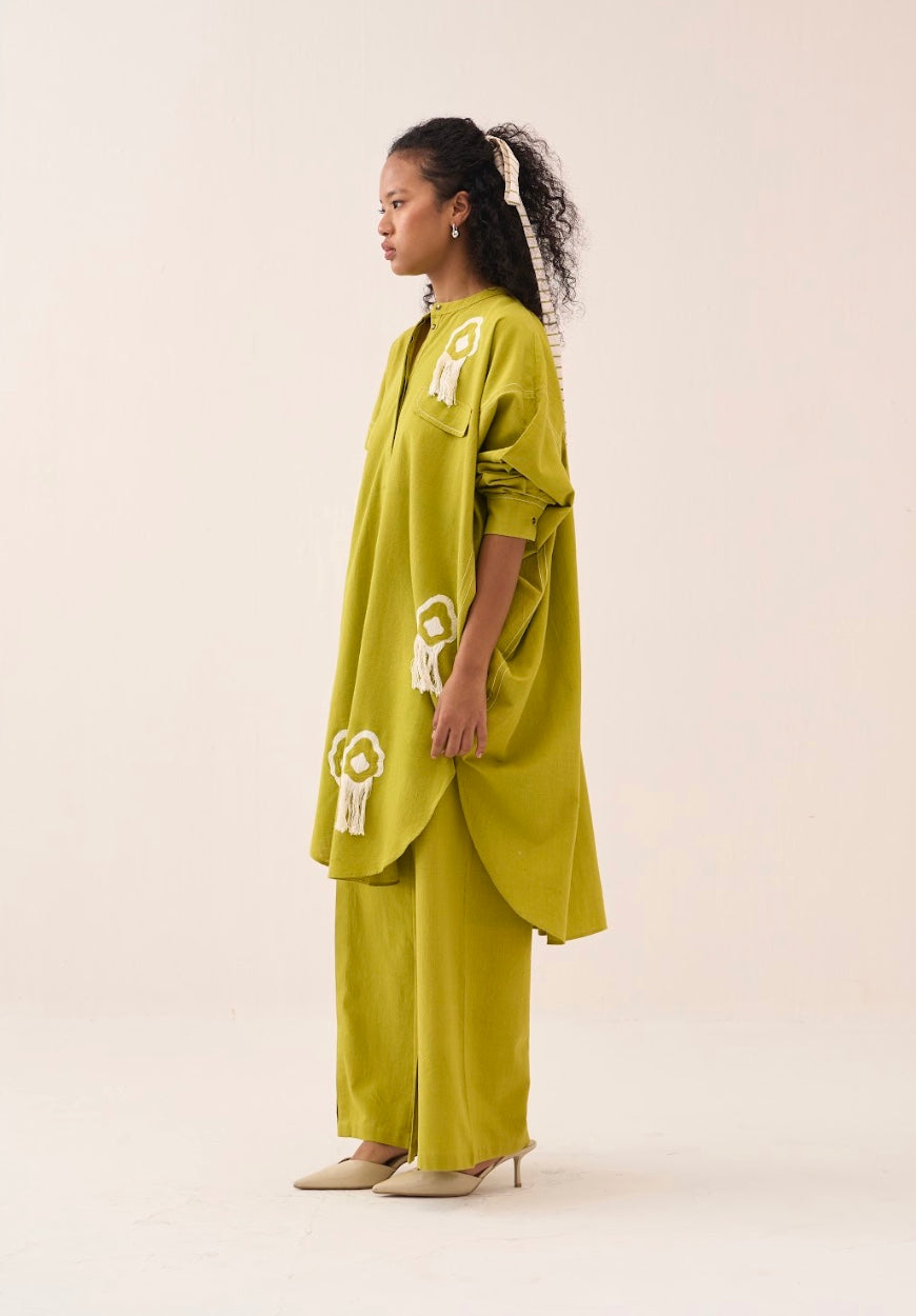 Fringe Bat Sleeve Shirt Co-ord (set Of 2)