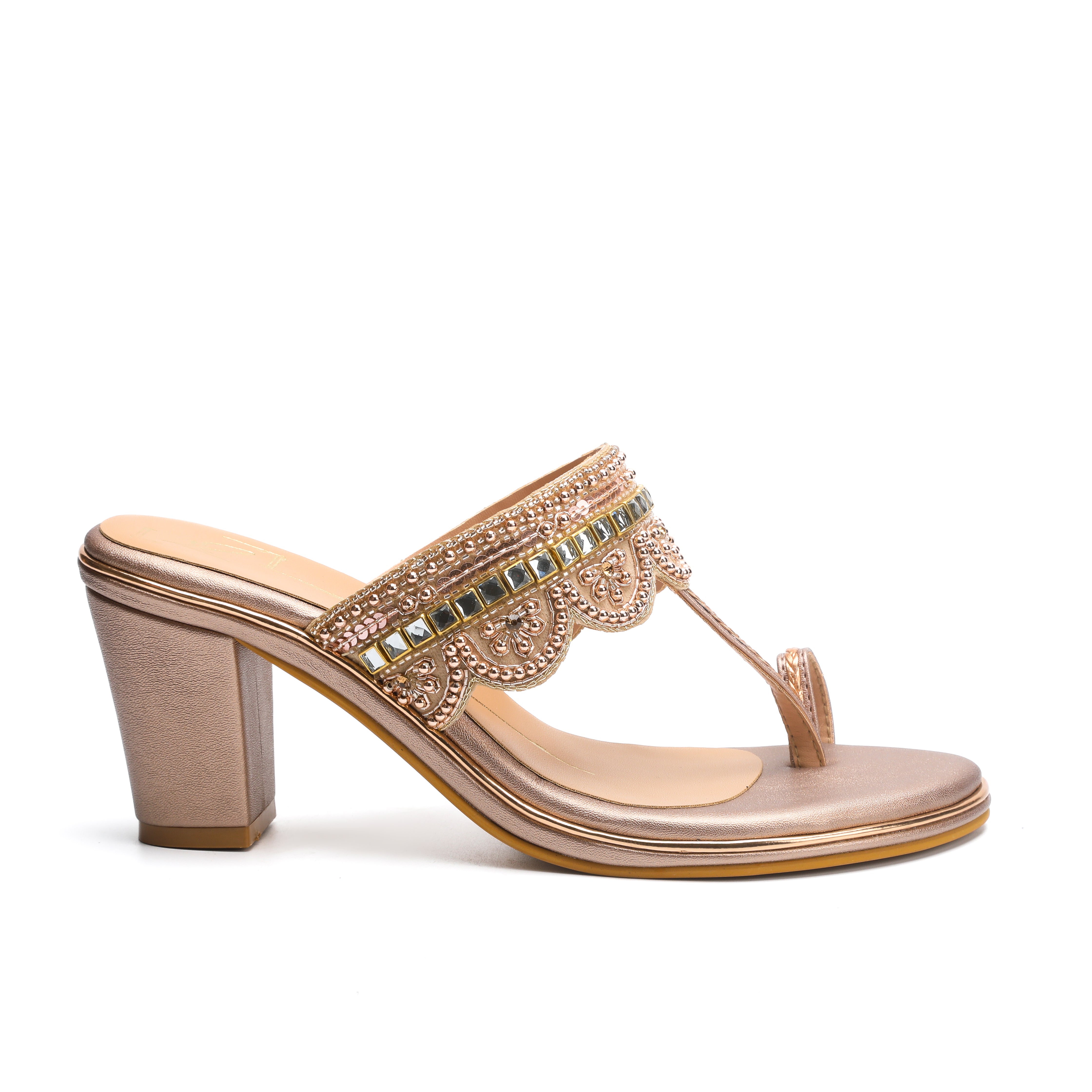 Rose Gold Block Heel