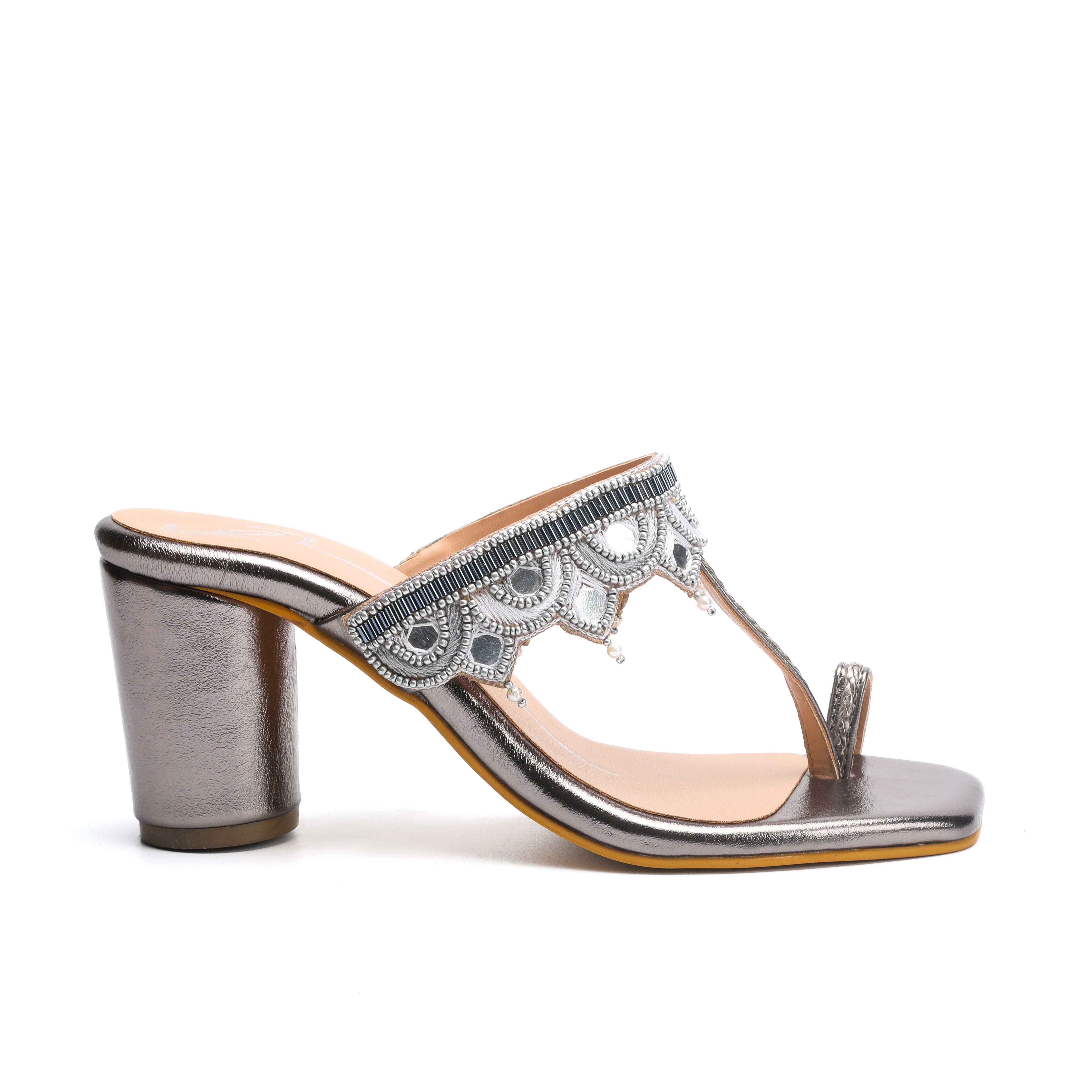 Gunmetal Block Heel