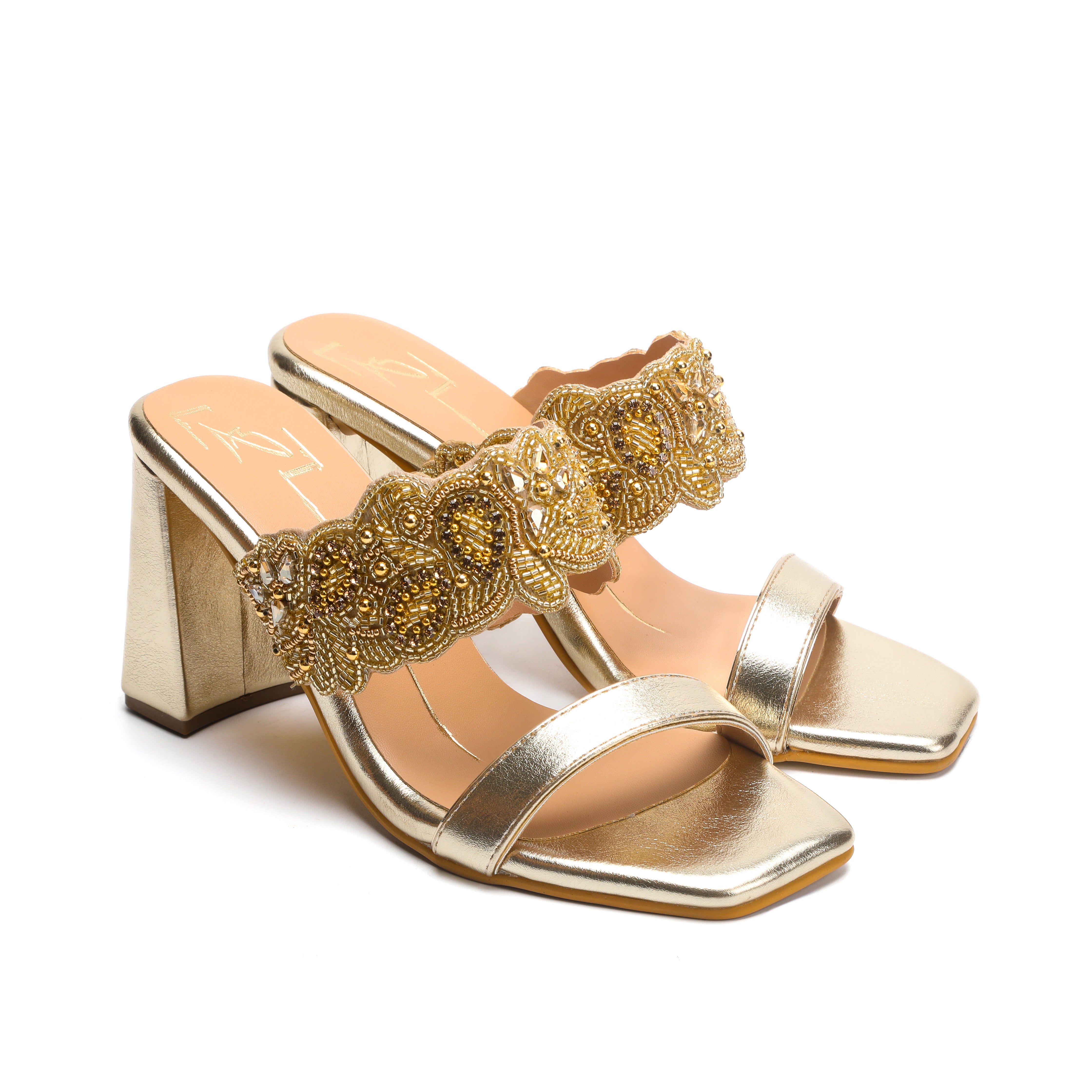 Rose Gold Block Heel