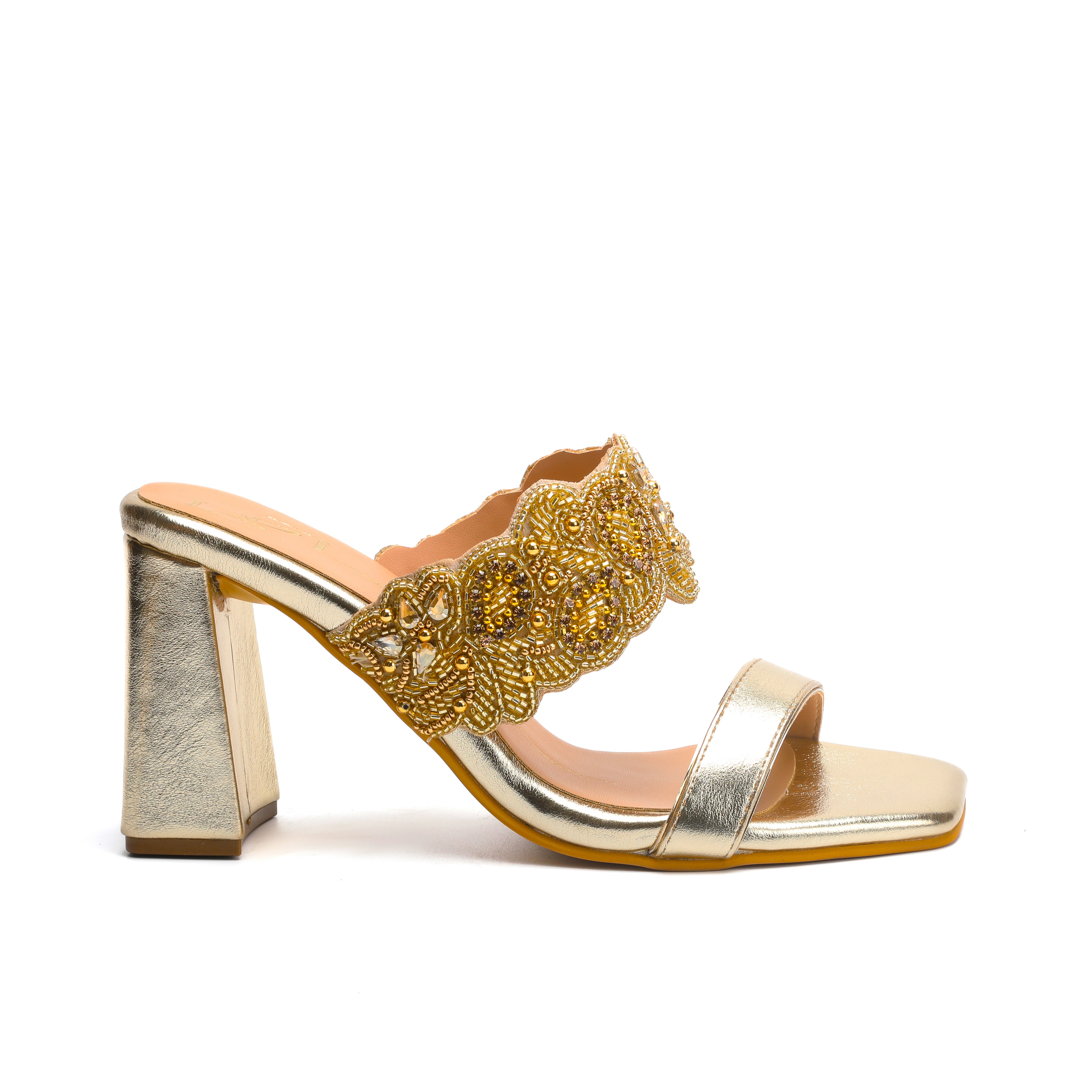 Rose Gold Block Heel