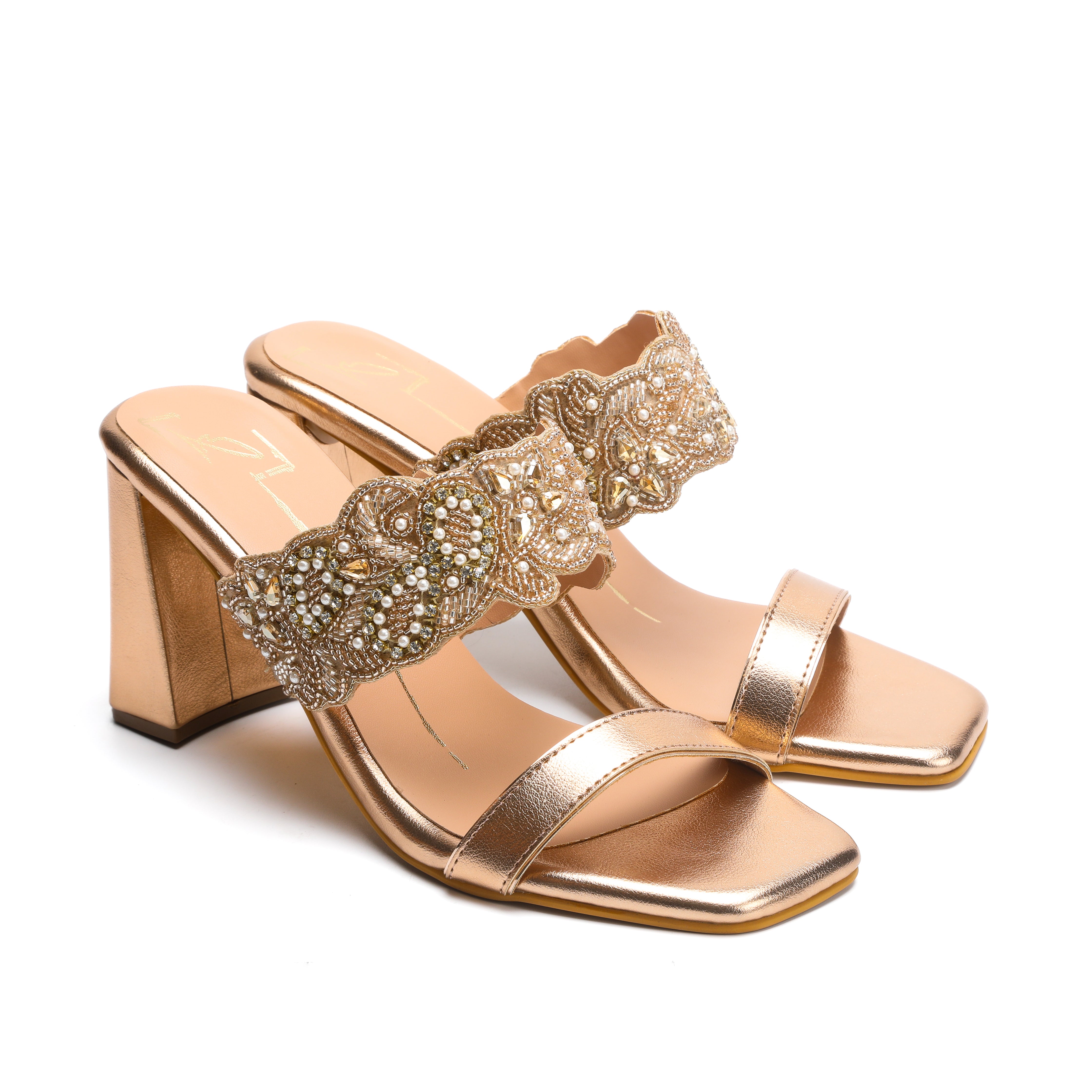 Rose Gold Block Heel