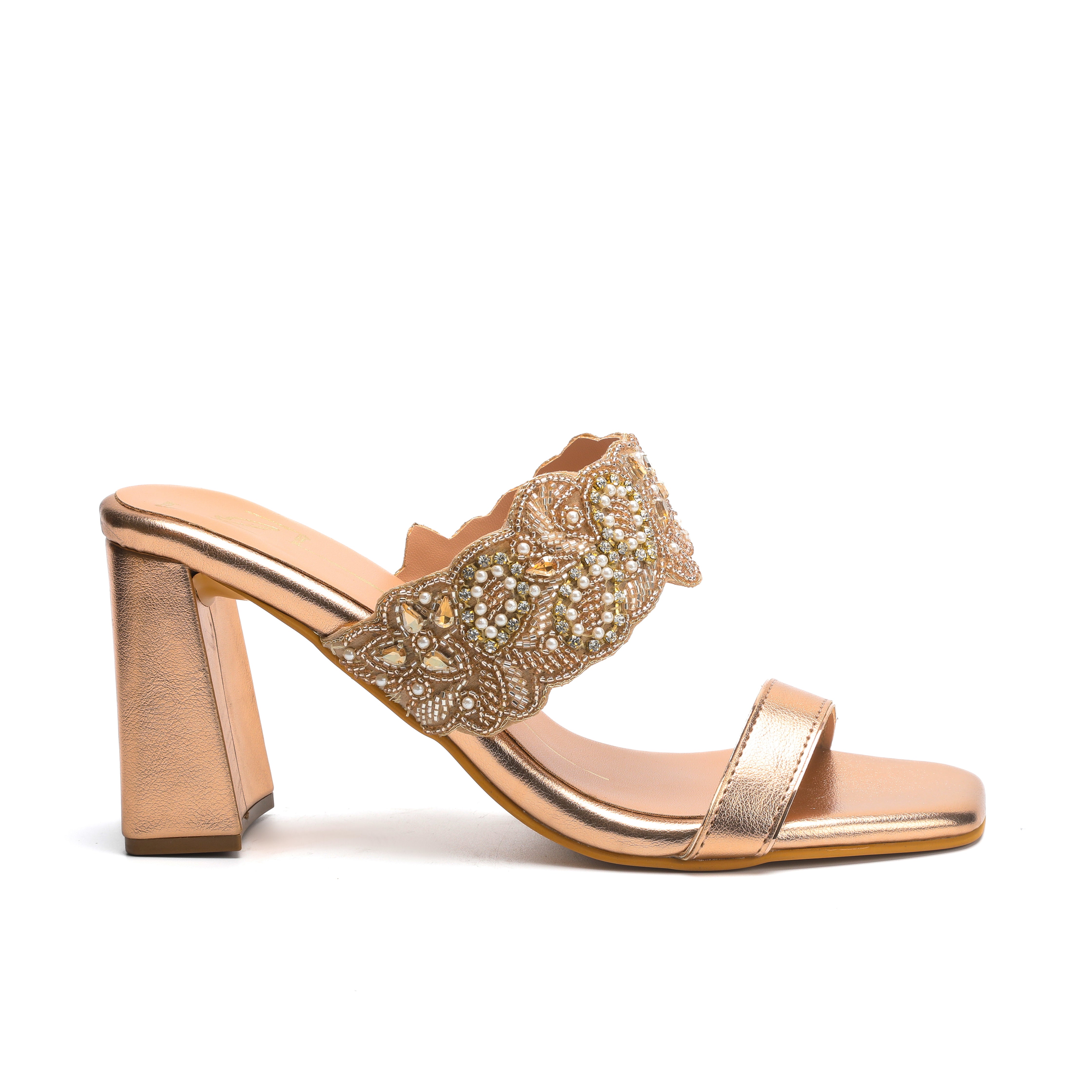 Rose Gold Block Heel