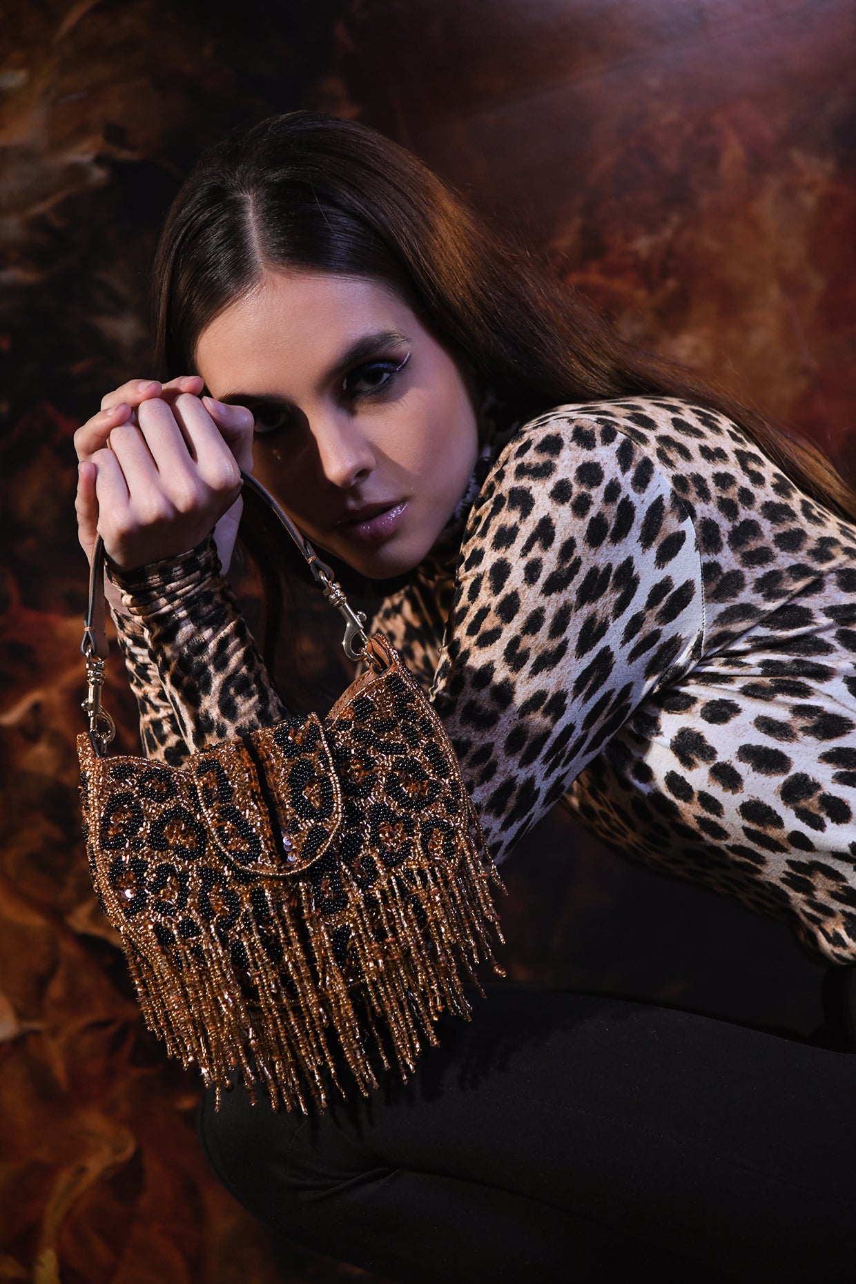 Leopard Fringed Clutchbags