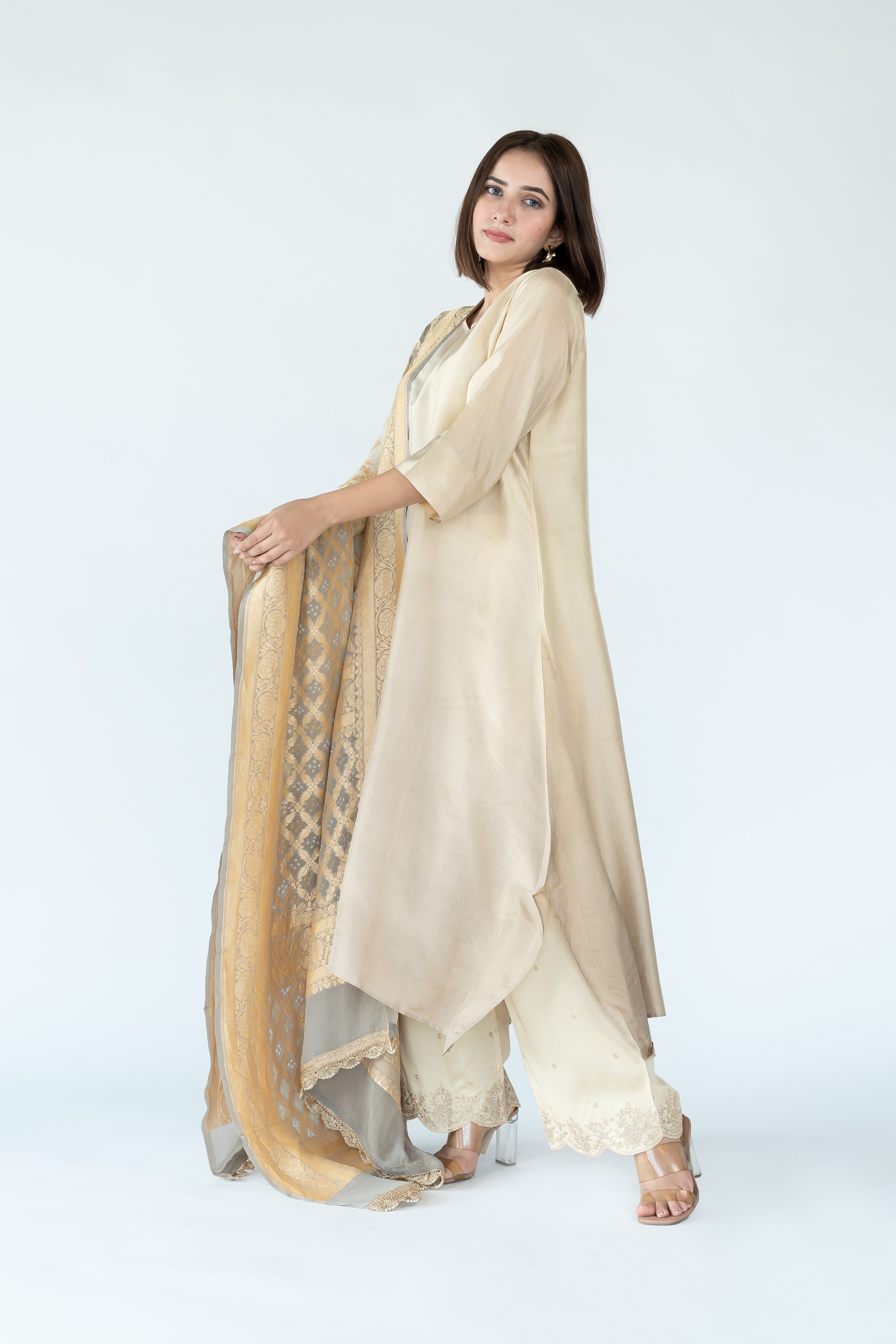 Ivory Ombre Kurta Set