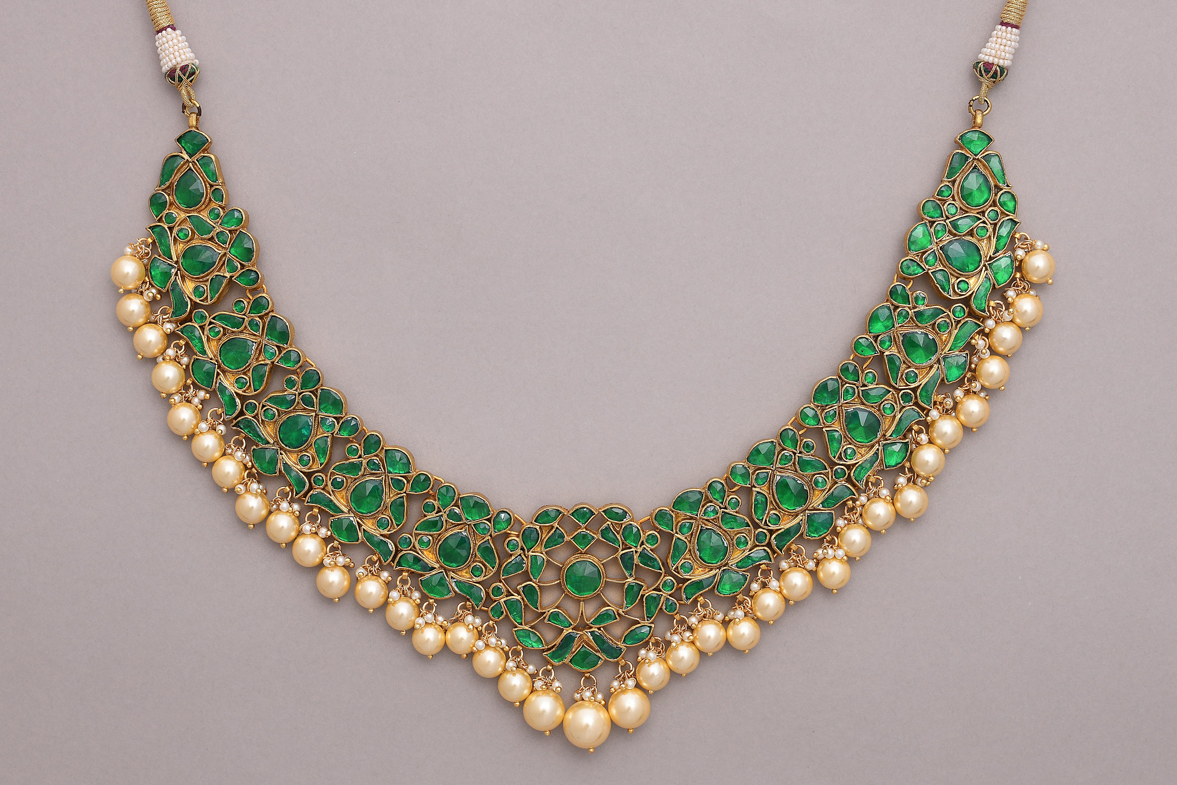 Green Jadau pearl Drop Set