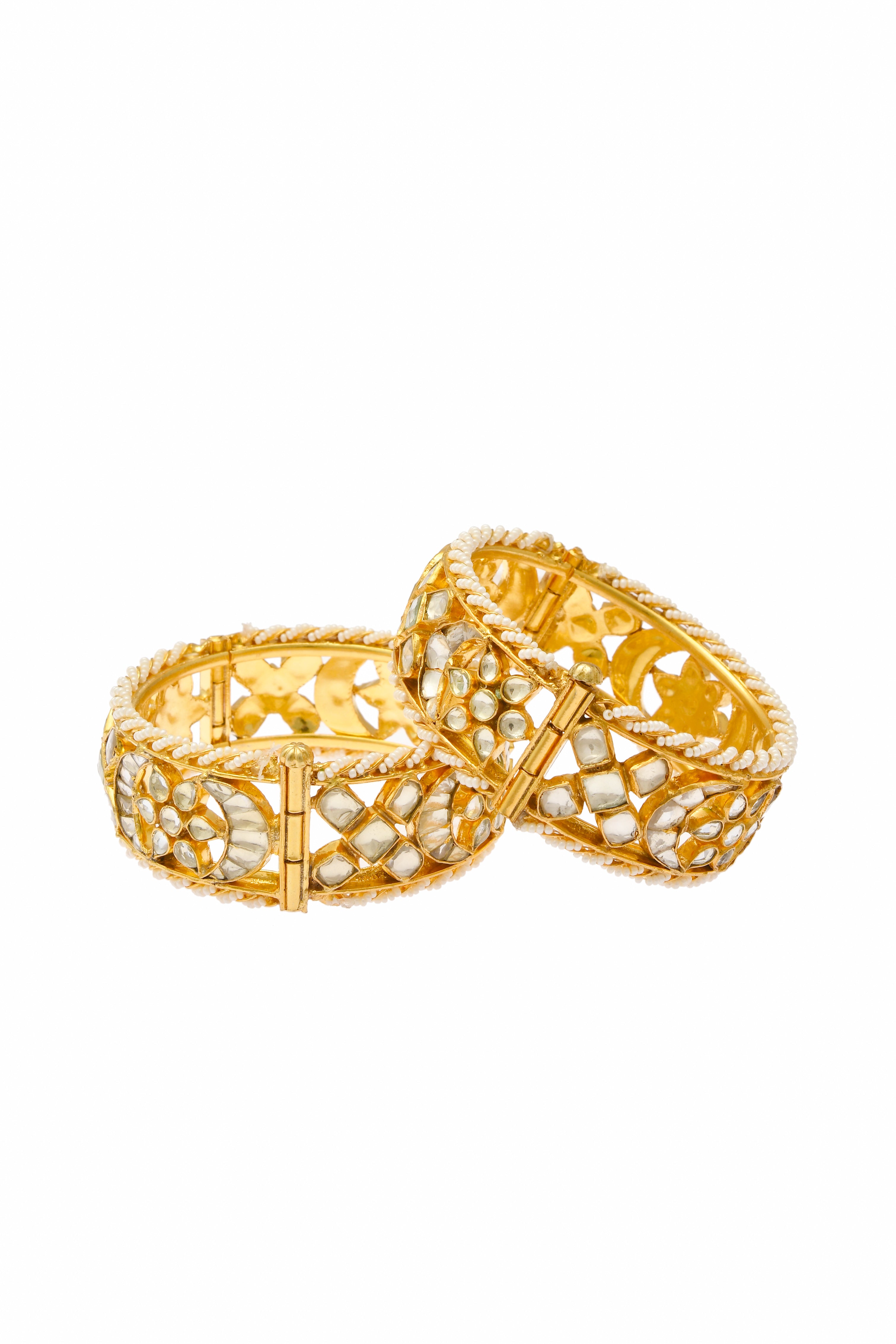 Kundan Jadau Bangle Set (2.4')