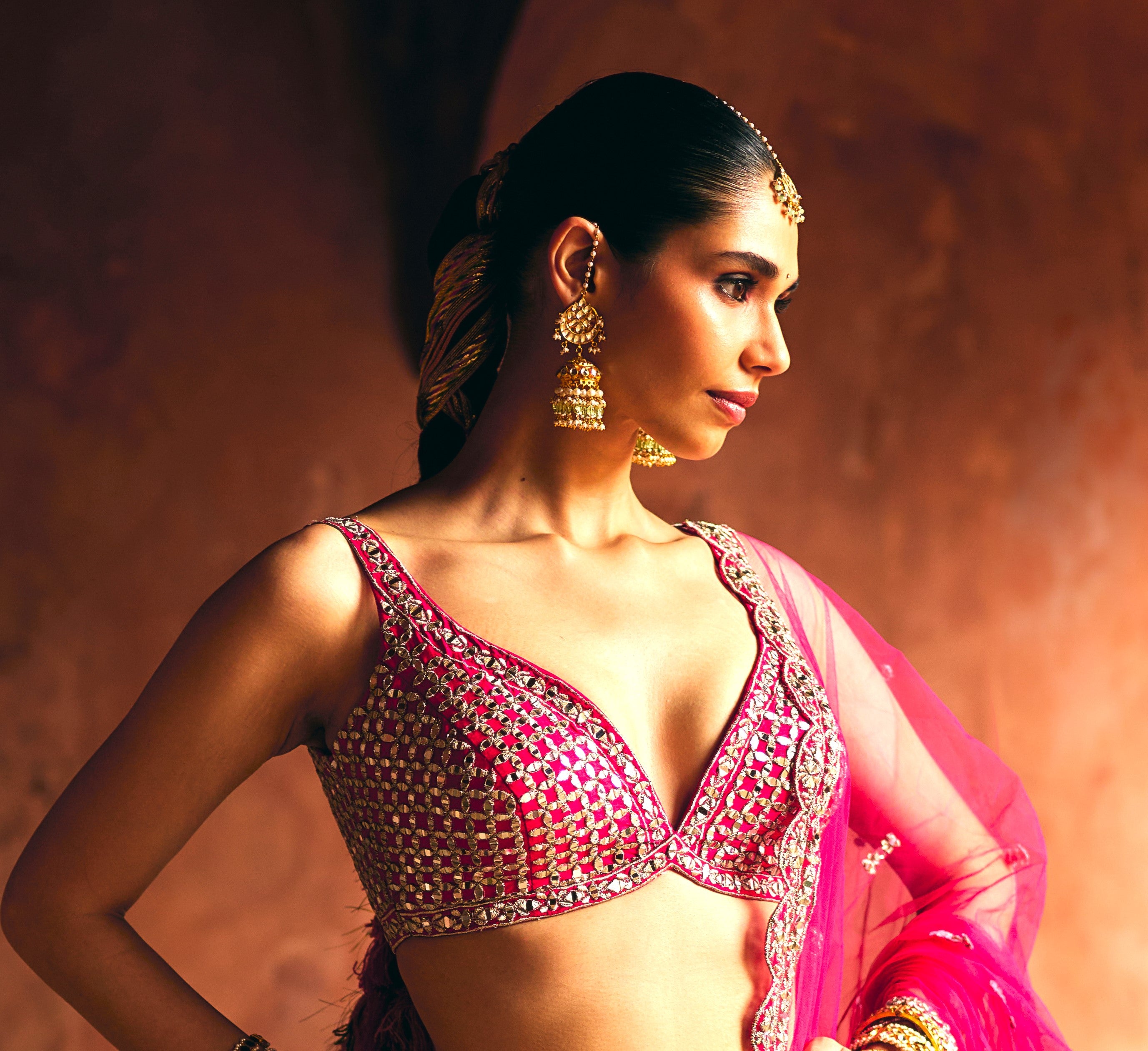 Mint Drop Gold Finish Jhumki