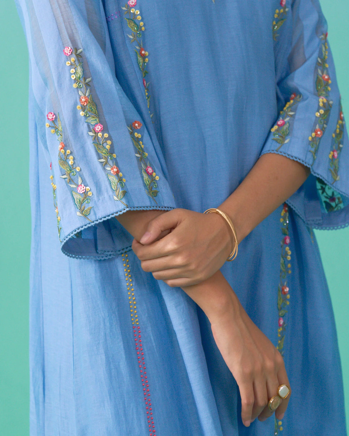 Roza Kurta Set - Blue