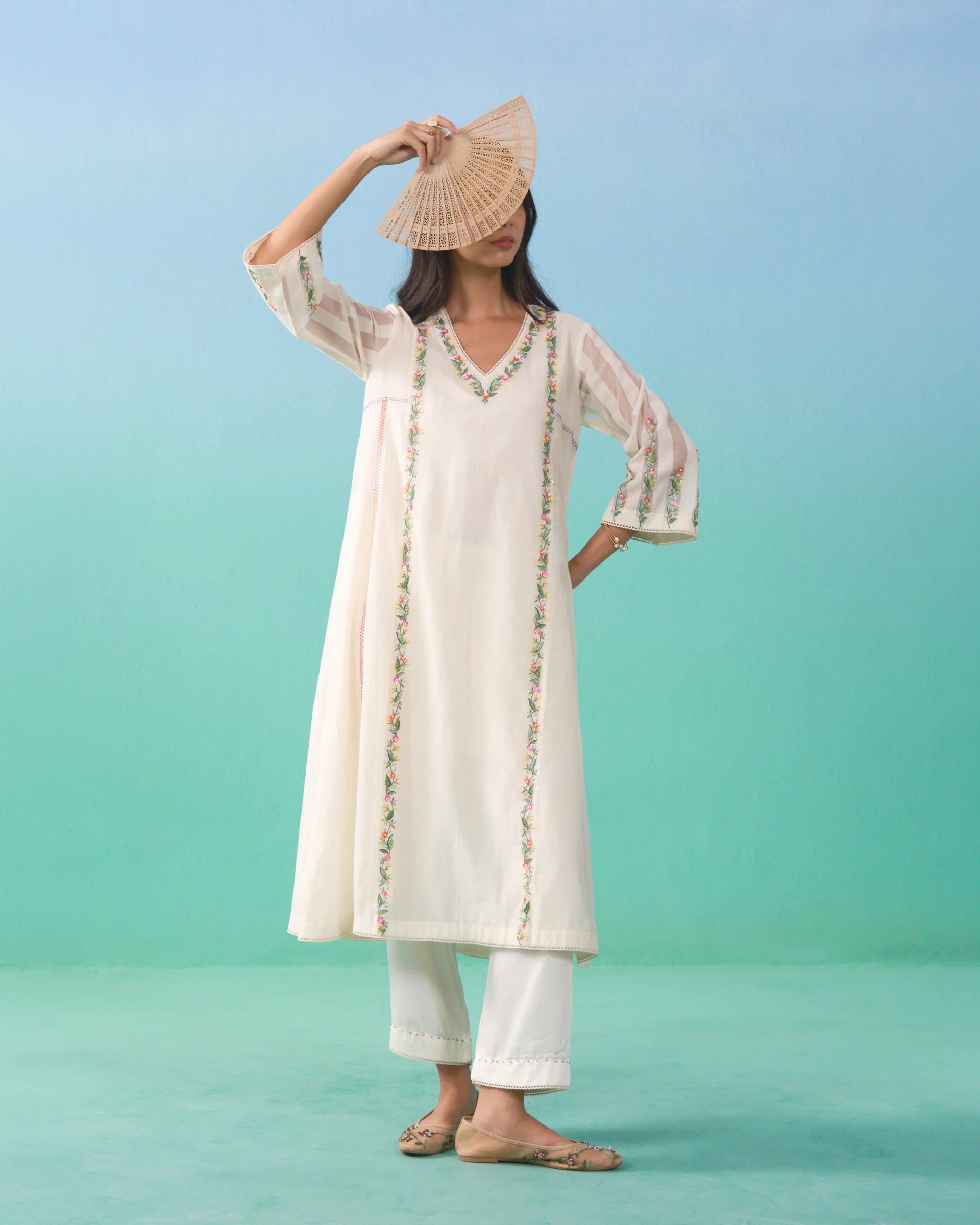 Roza Kurta Sety - Ivory