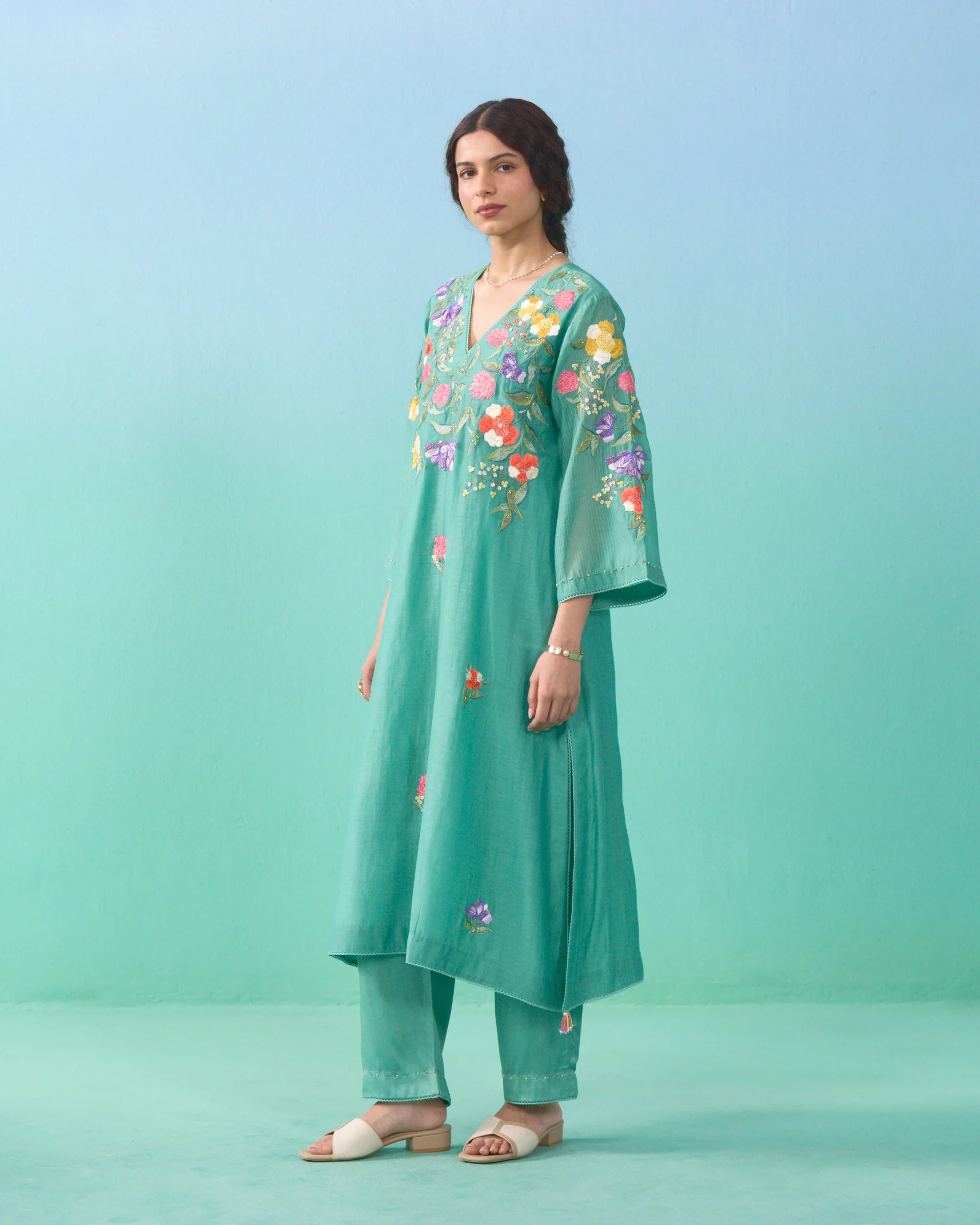 Parisa Kurta Set - Green
