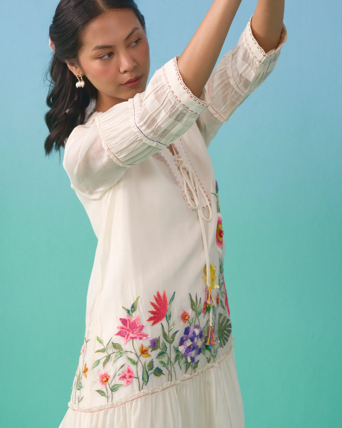 Lailah Flared Dress - Ivory