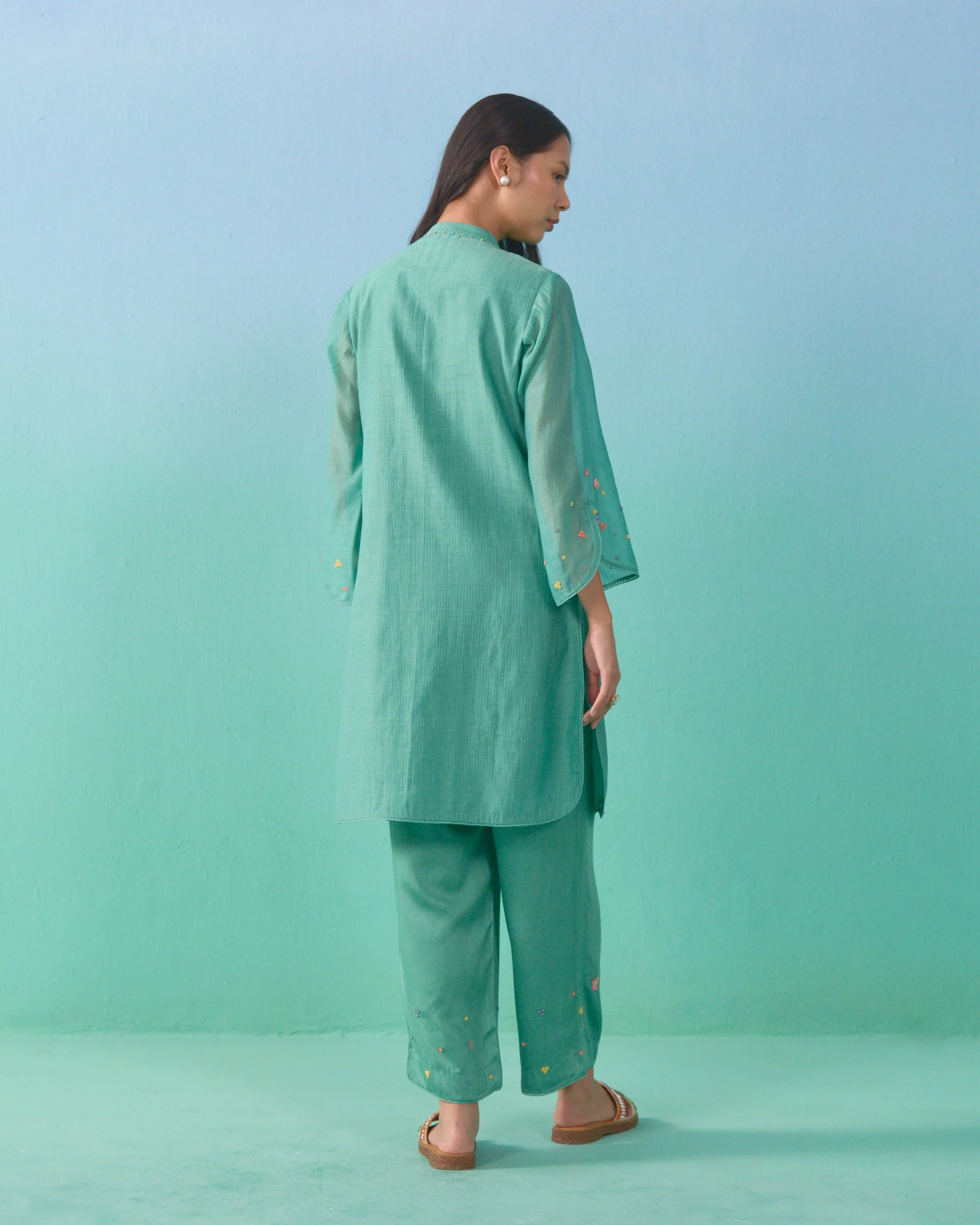 Bageecha Kurta Set - Green