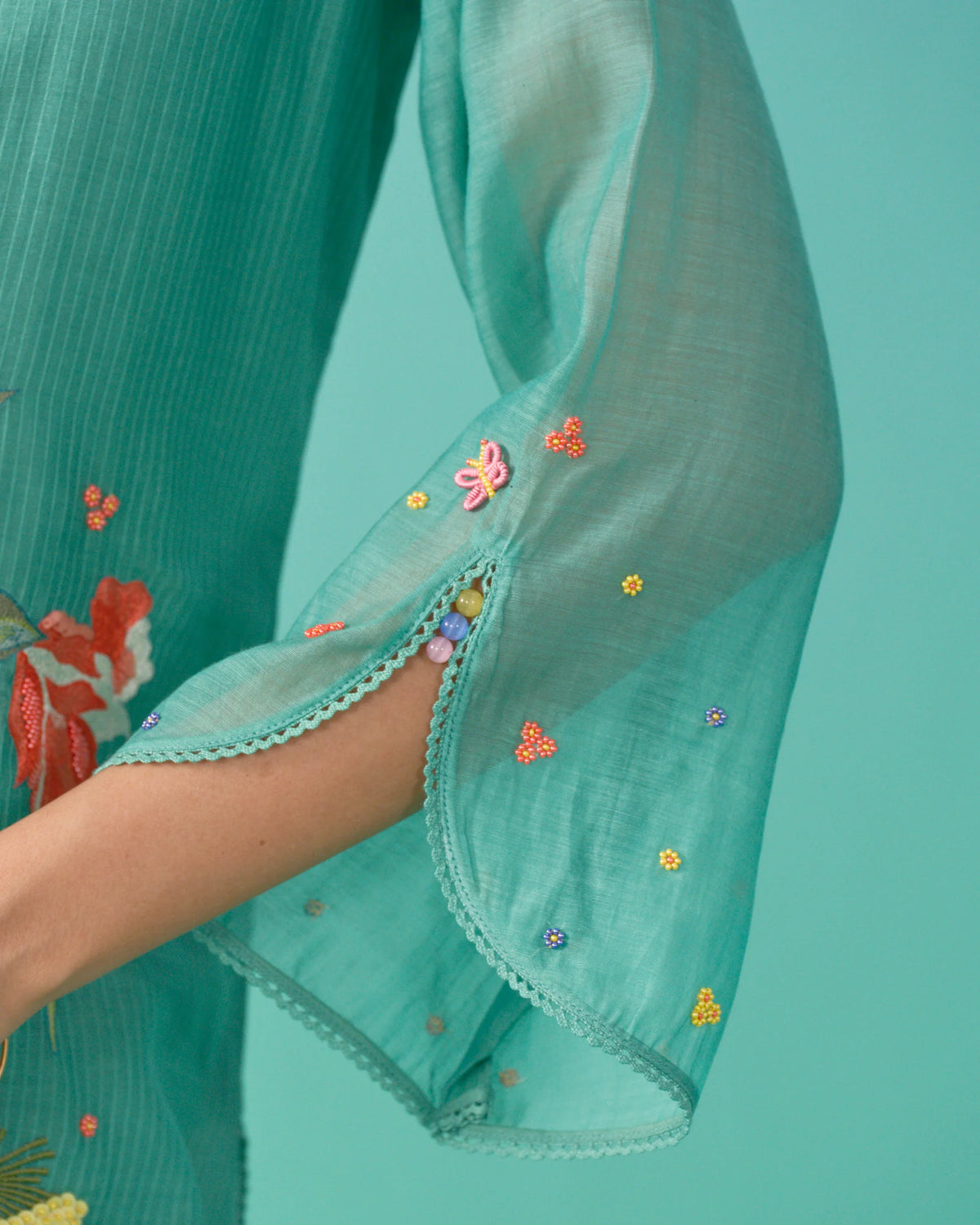 Bageecha Kurta Set - Green