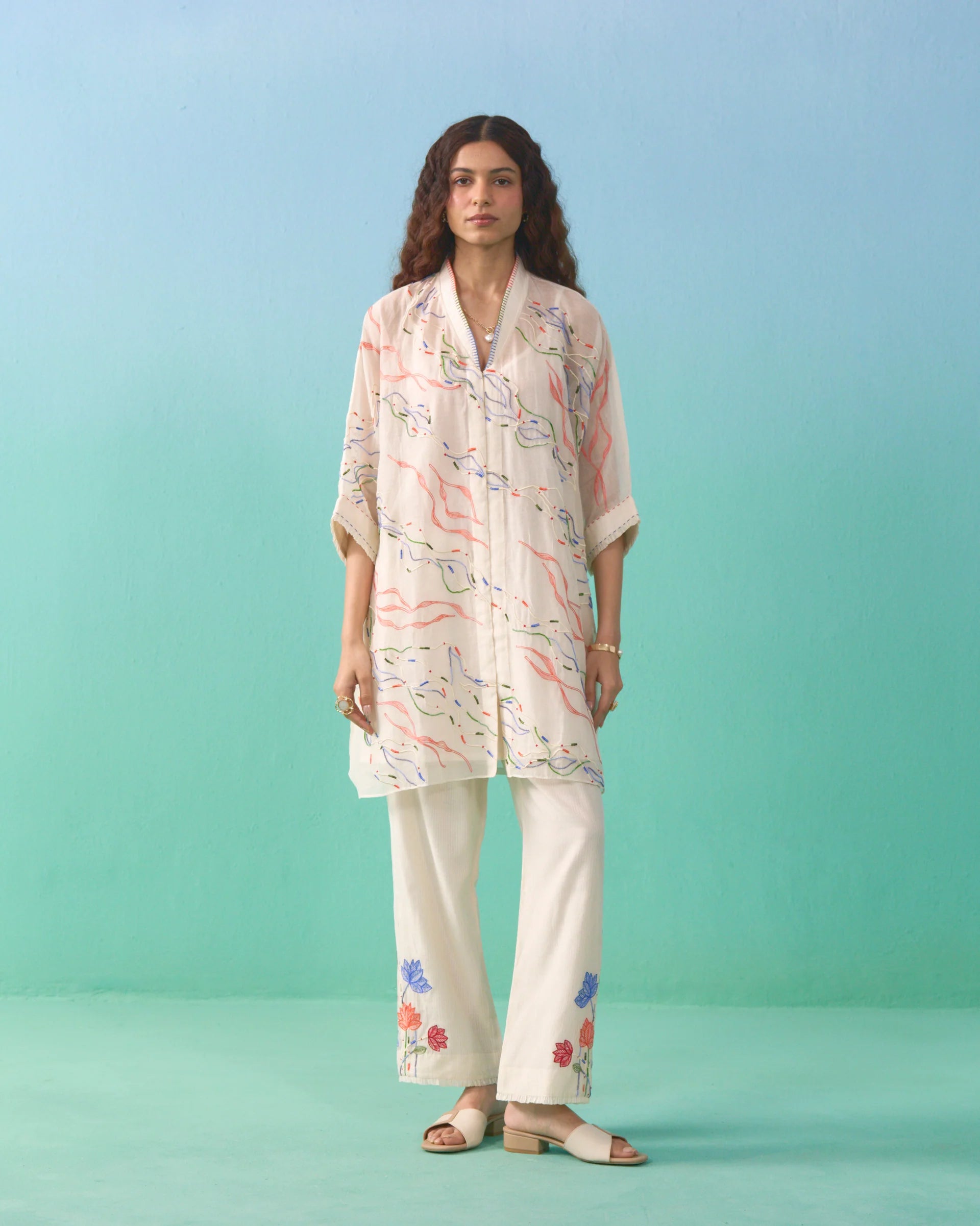 Nasrin Anti Fit Dress - Ivory