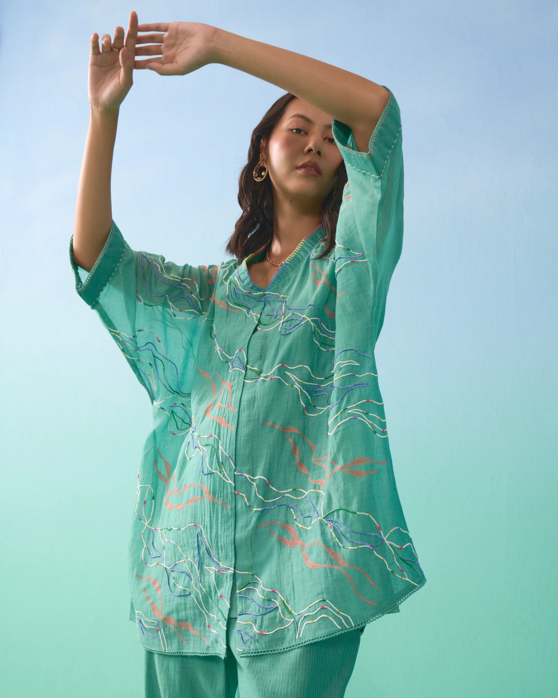 Nasrin Anti Fit Dress - Green