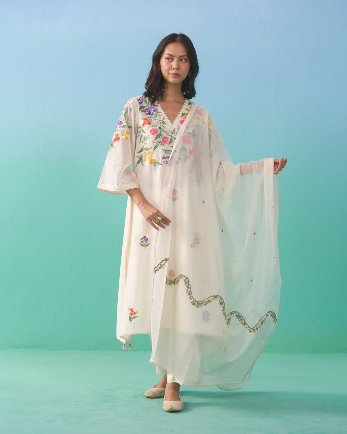 Parisa Kurta Set - Ivory